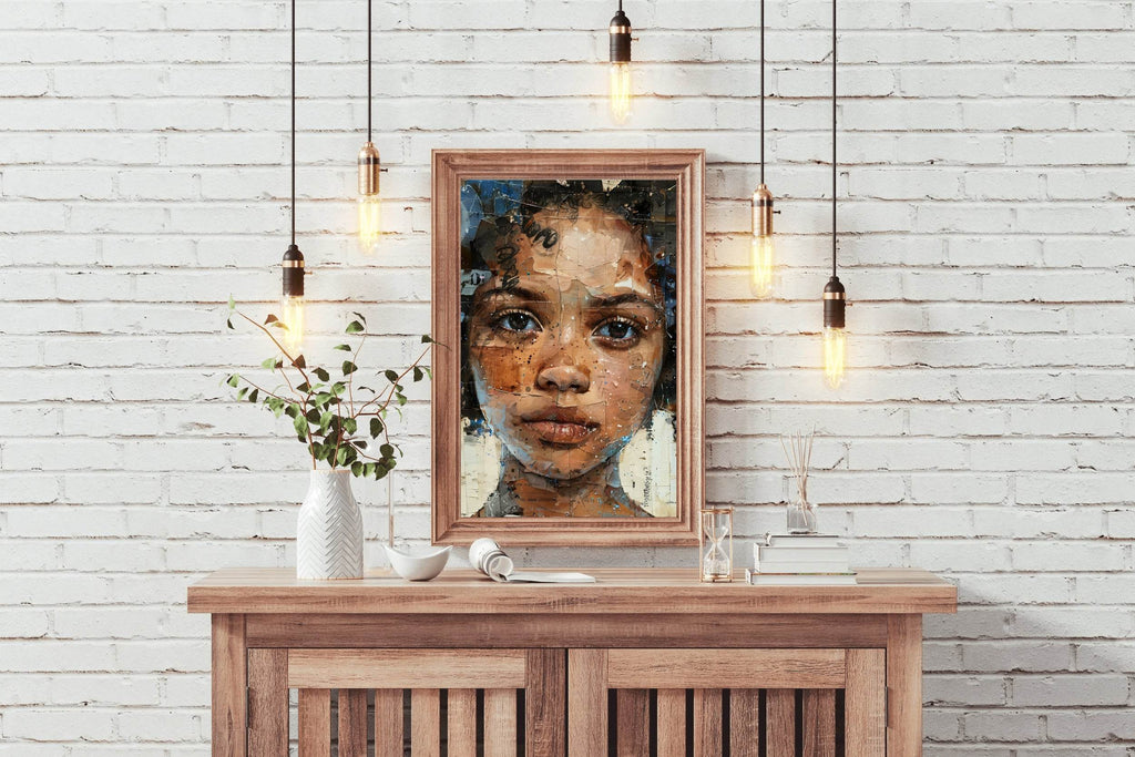 African Woman's Joyful Smile Wall Art - beink online art store