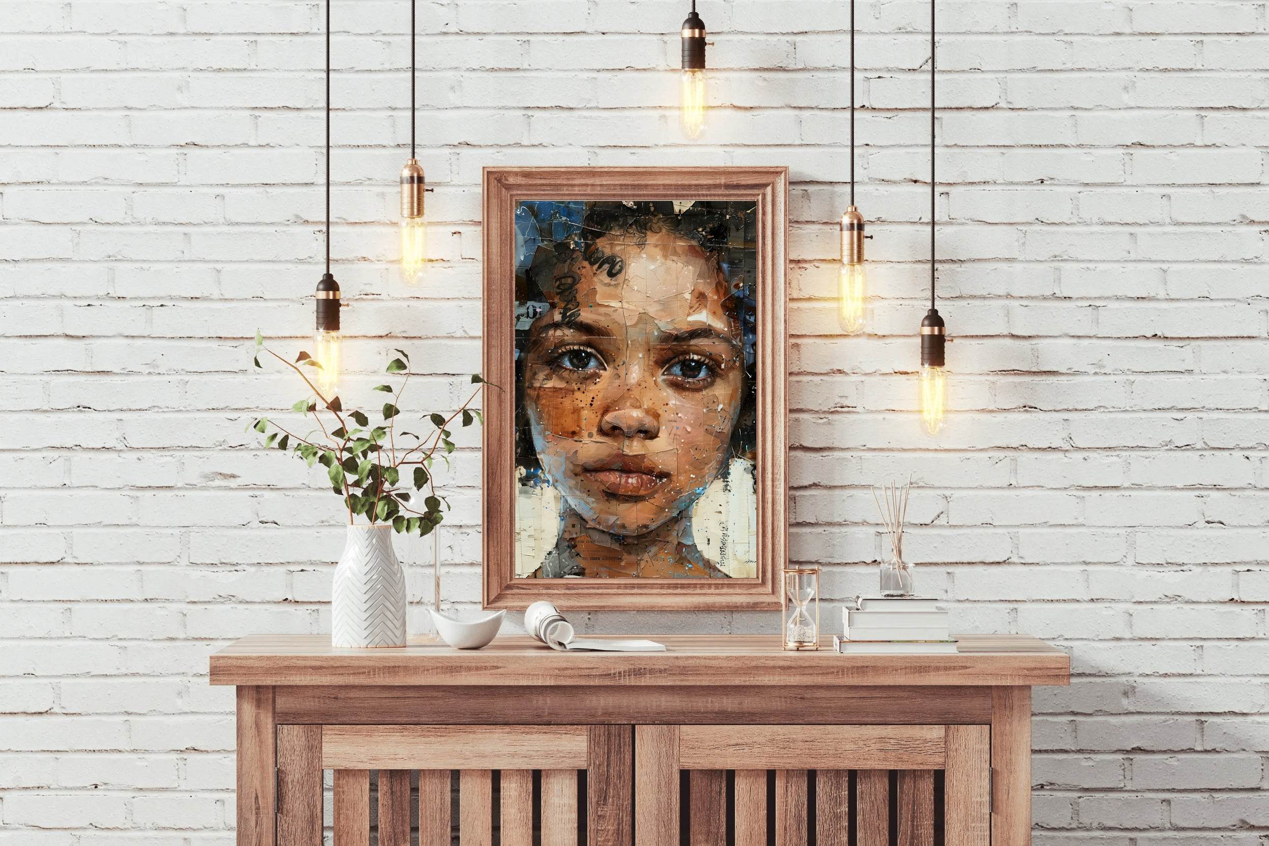 African Woman's Joyful Smile Wall Art - beink online art store