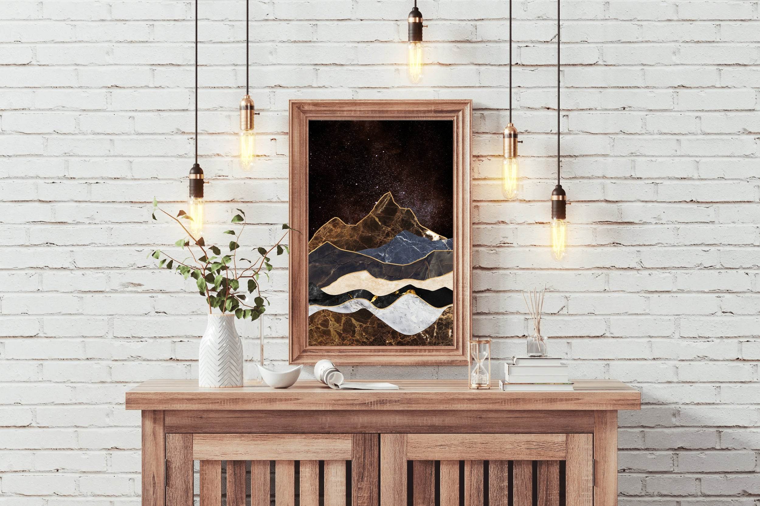 Marbled Peaks Modern Wall Art - beink online art store