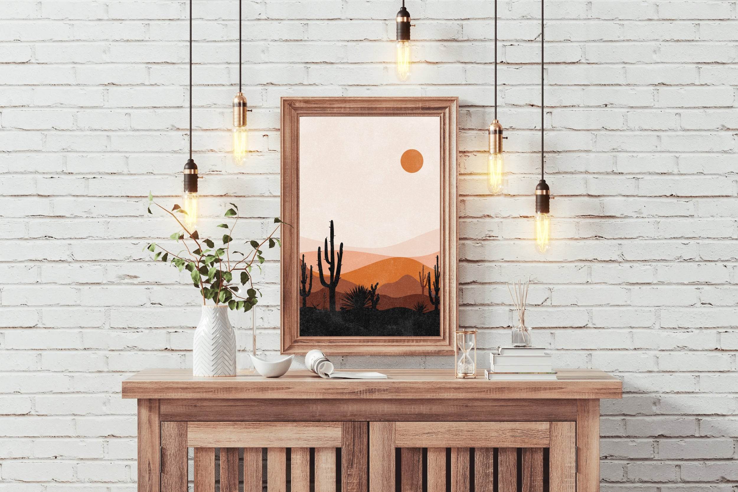 Warm Toned Desert landscape ArtWork - beink online art store