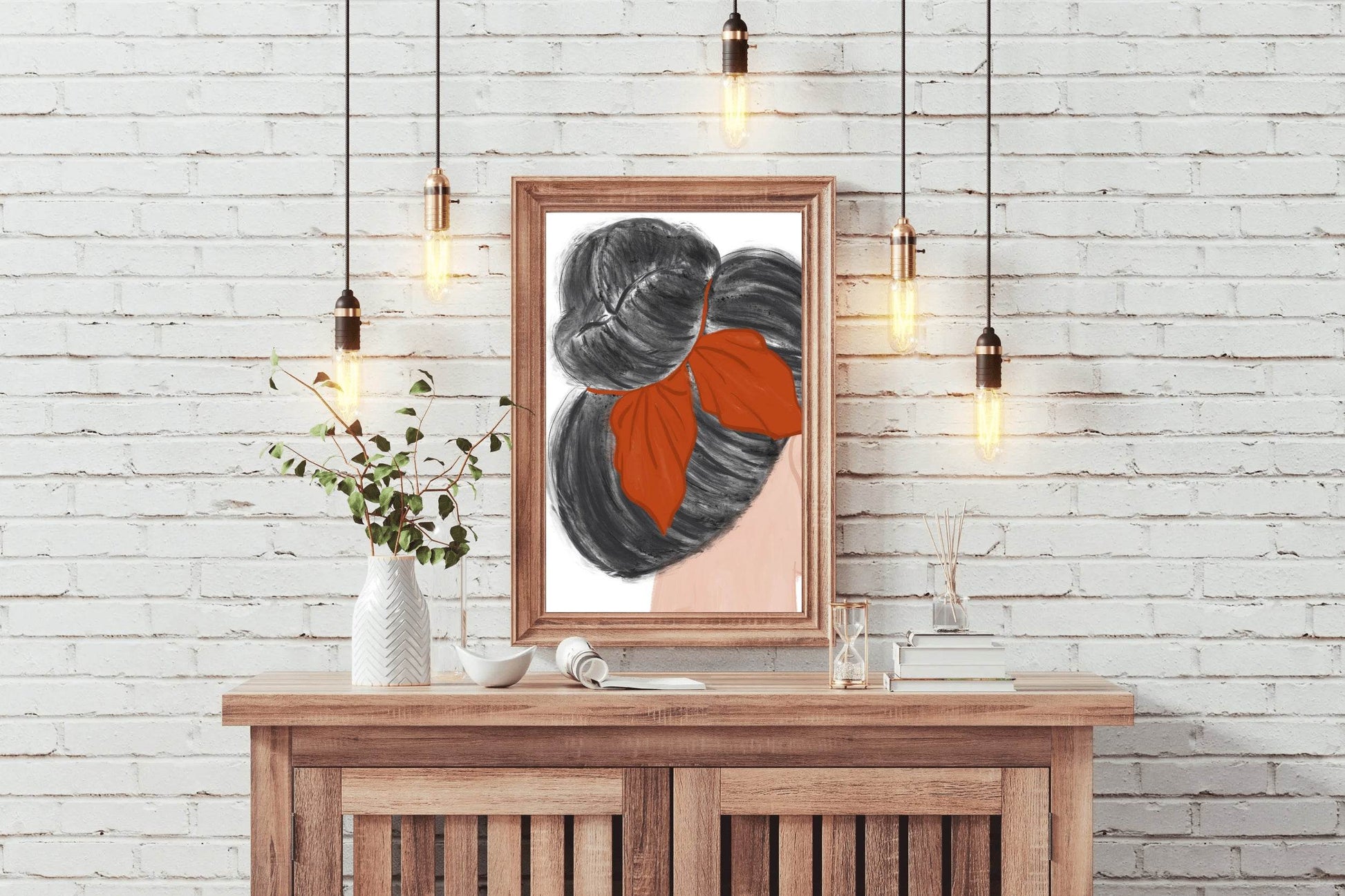 Painting of A Woman Hair Wall Art - beink online art store