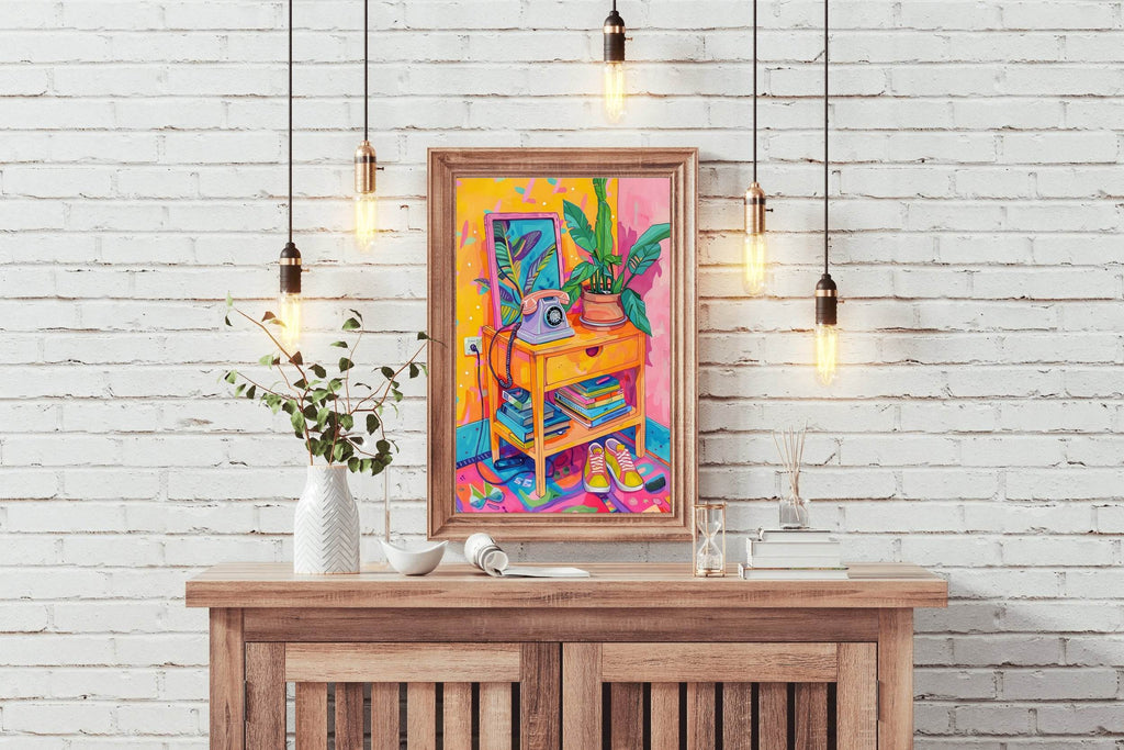 Side Table in Room Wall Art - beink online art store