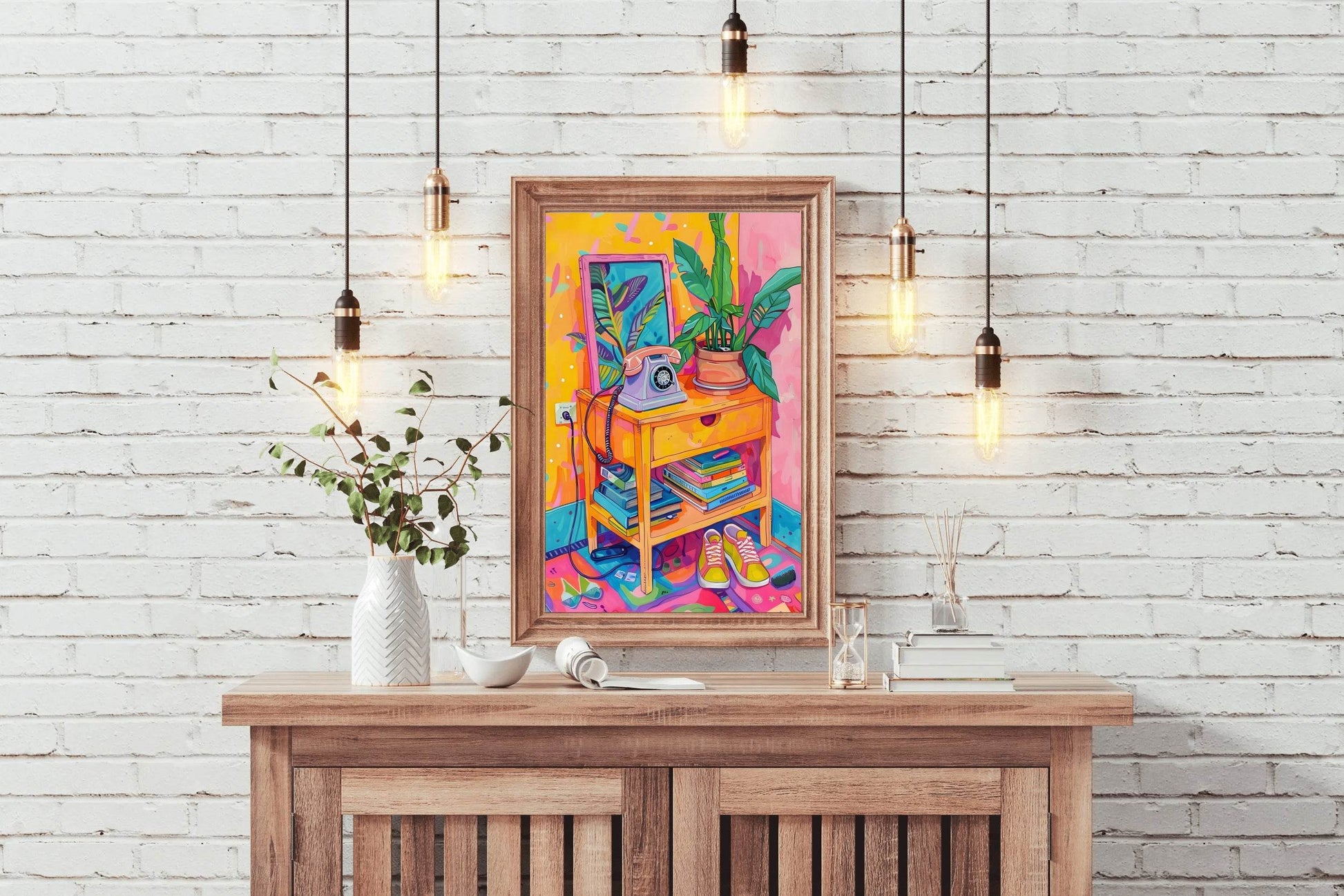 Side Table in Room Wall Art - beink online art store