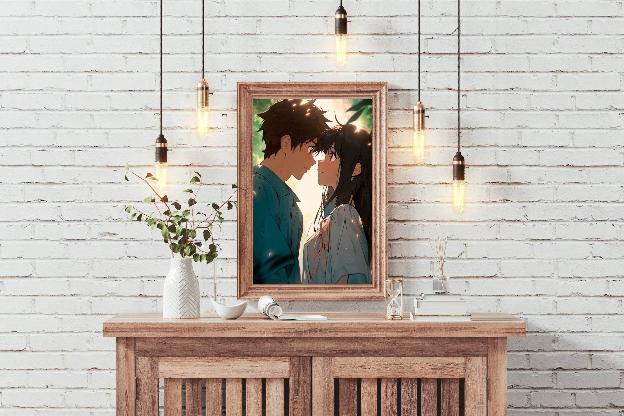 Beautiful Anime couple Wall Art - beink online art store