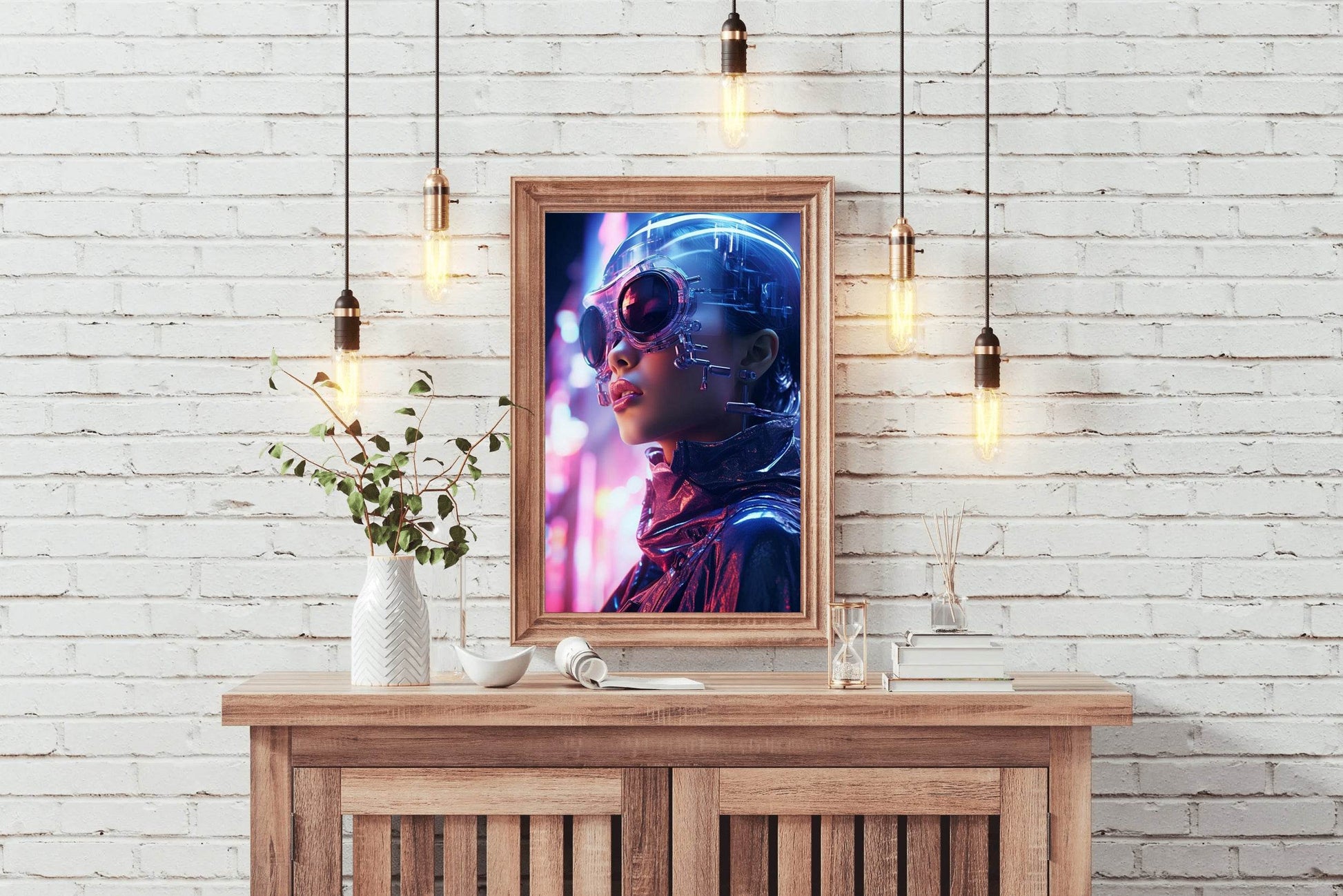 Girl With Space Helmet Wall Art - beink online art store