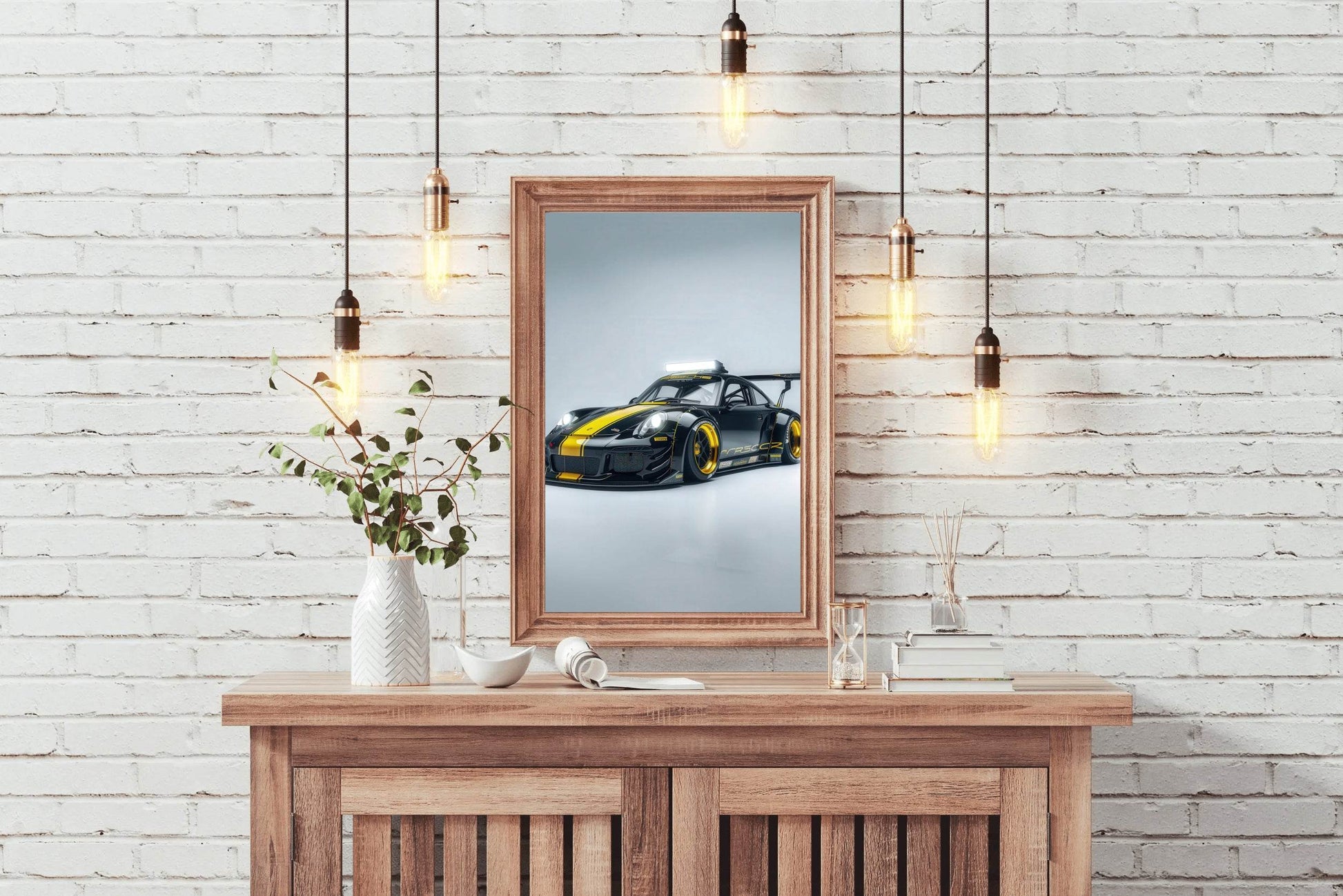 Porsche 911 Gt3 Rs Black Wall Art - beink online art store