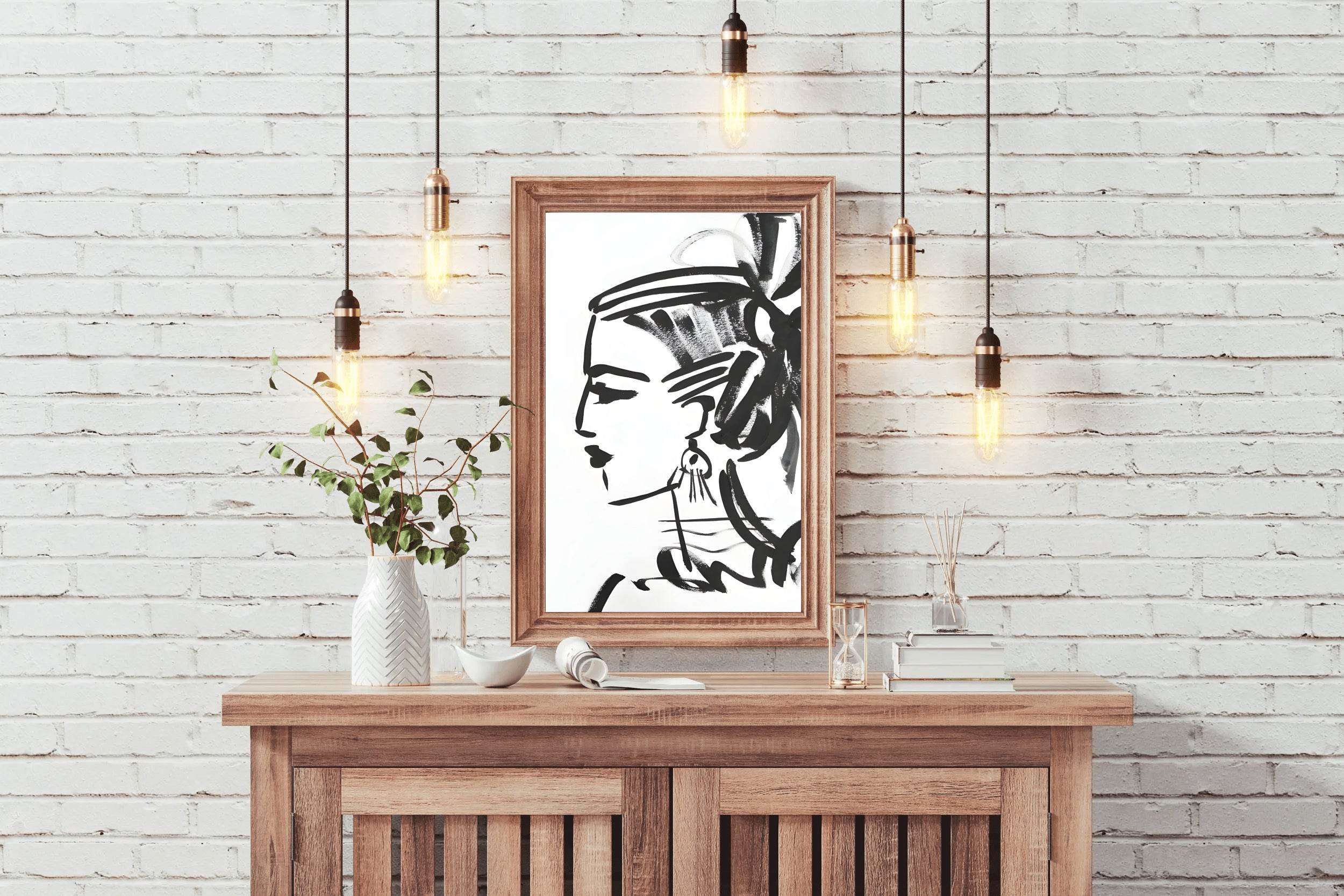 Elegant Silhouette- A Graceful Woman Wall Art - beink online art store