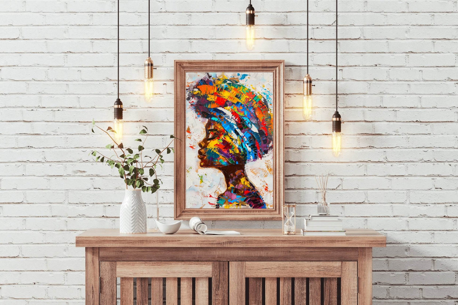 African Woman Portrait Wall Art - beink online art store