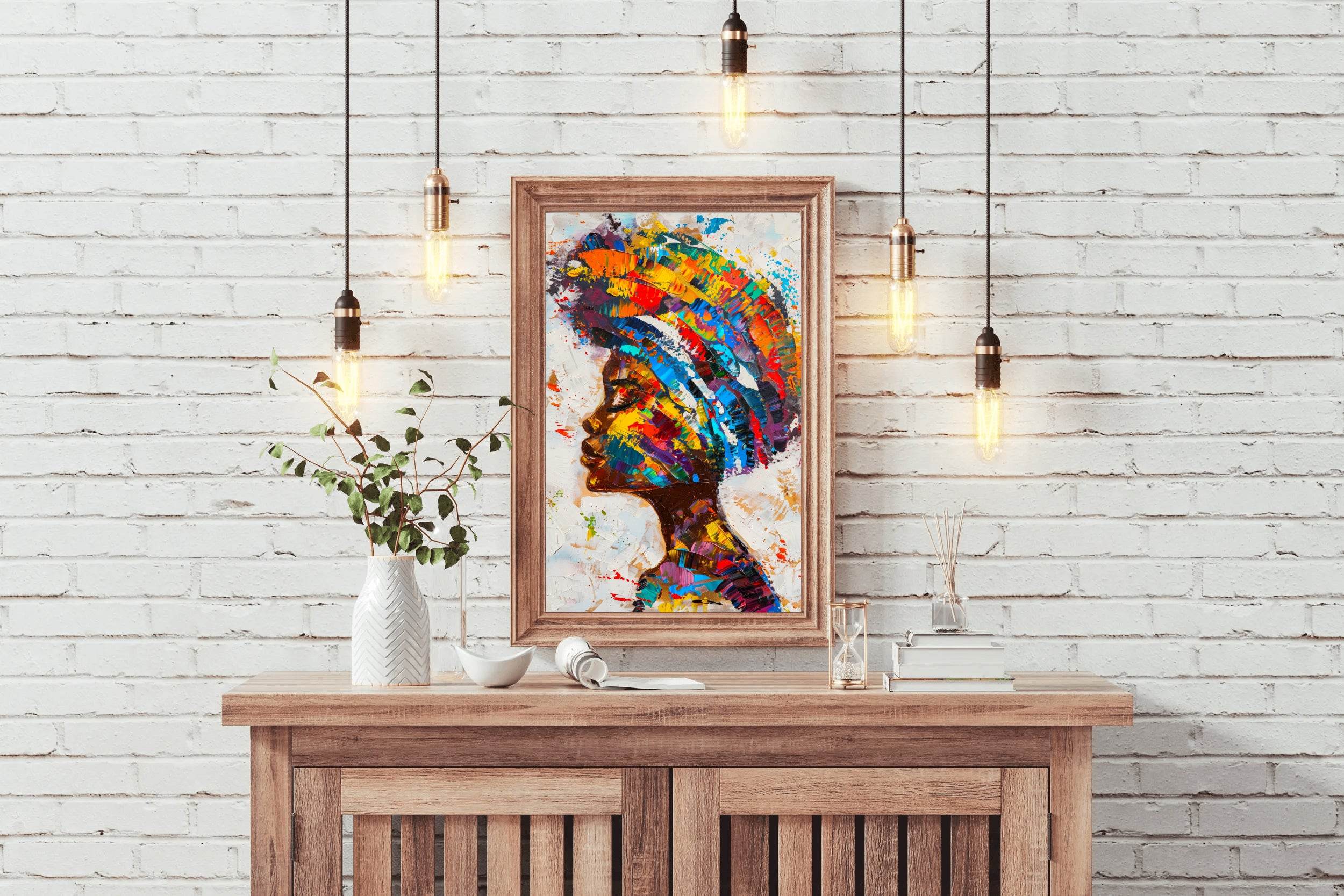African Woman Portrait Wall Art - beink online art store