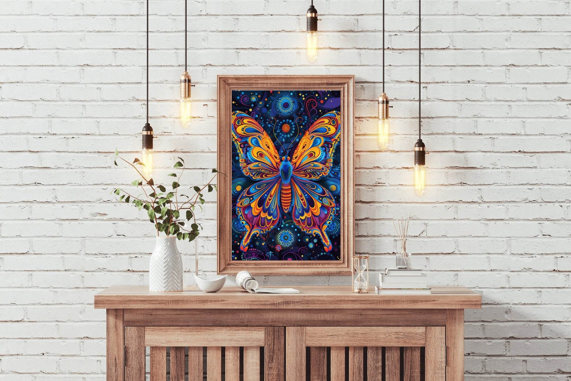 Majestic Butterfly with Fully Visible Symmetrical wings Wall Art - beink online art store