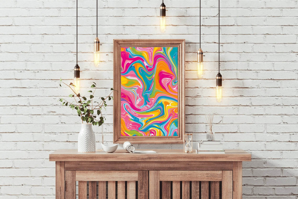 Colorful Oil Painting Background Digital Art - beink online art store