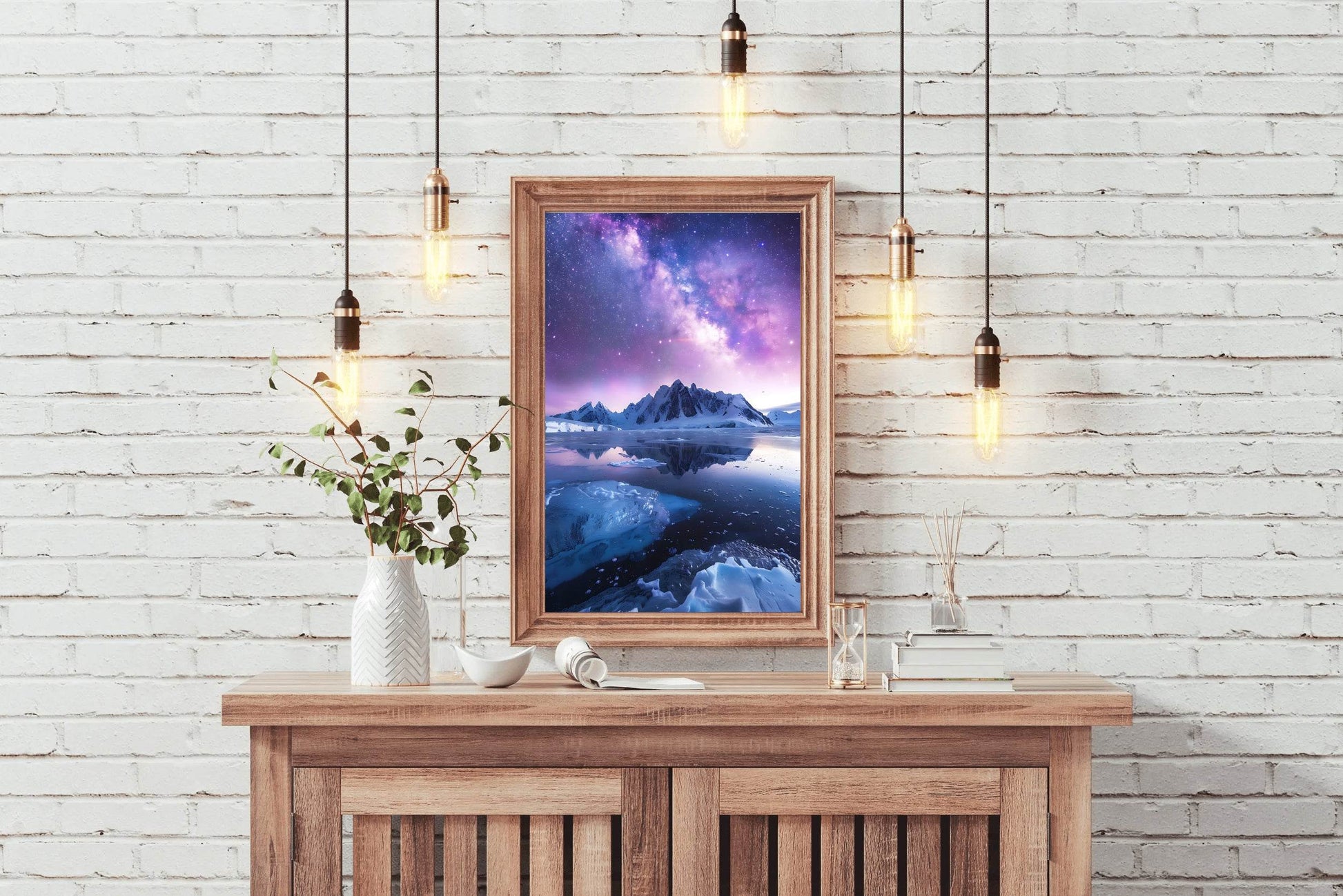 Milky Way Over Arctic Landscape Wall Art - beink online art store