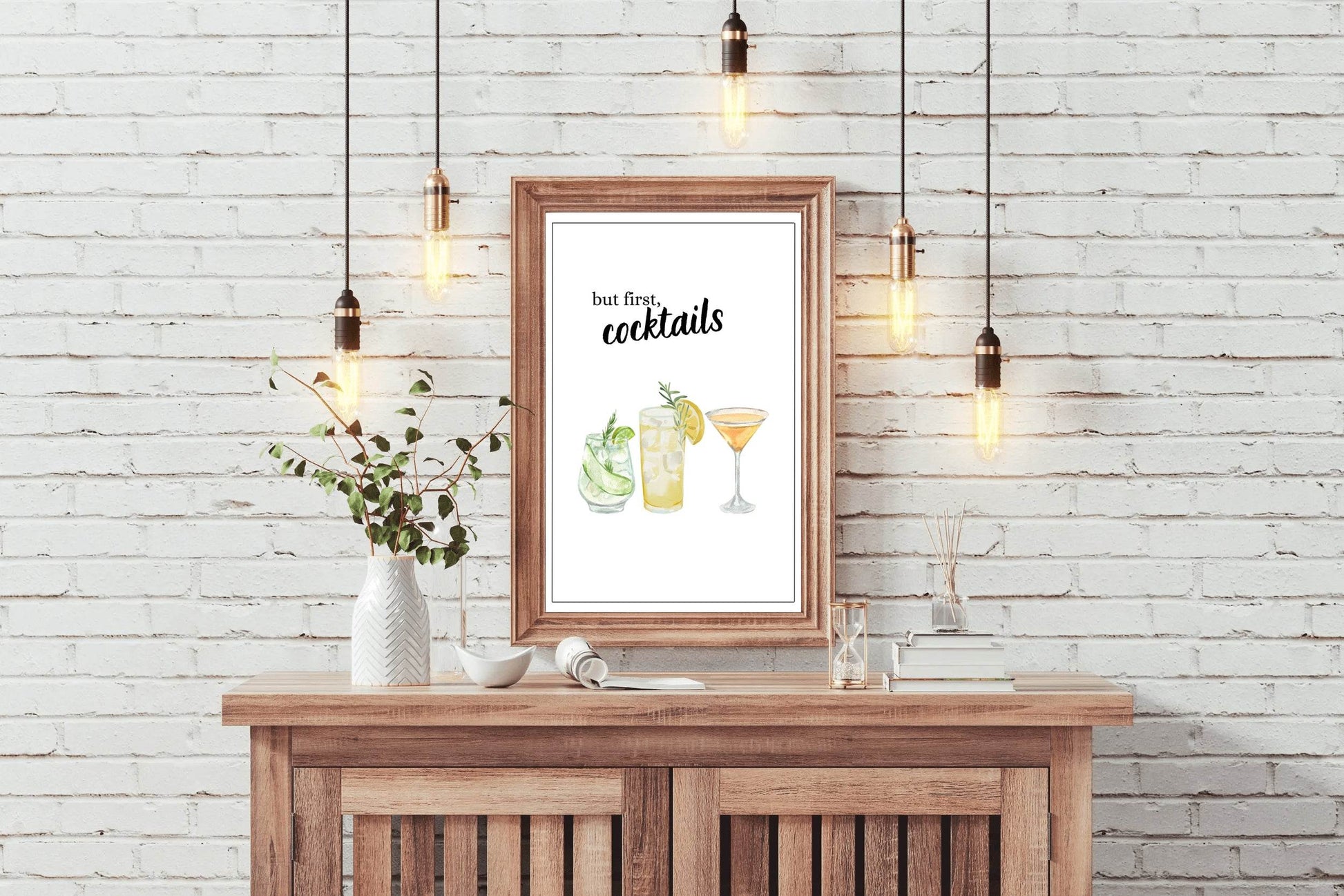 But First Cocktails Wall Art - beink online art store