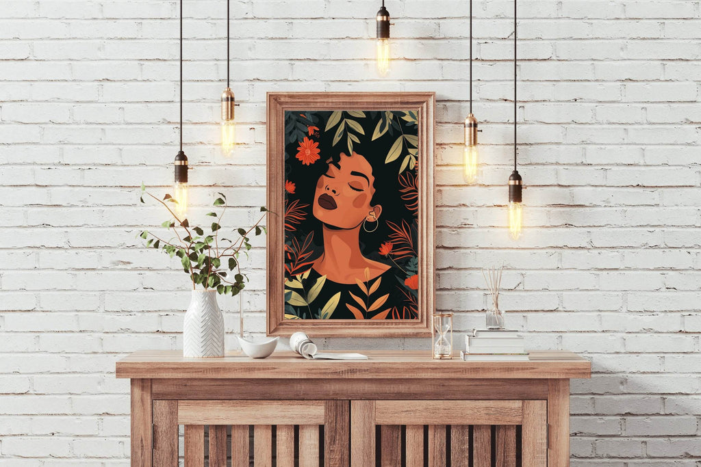 Woman Among Olive Leaves Wall Art - beink online art store