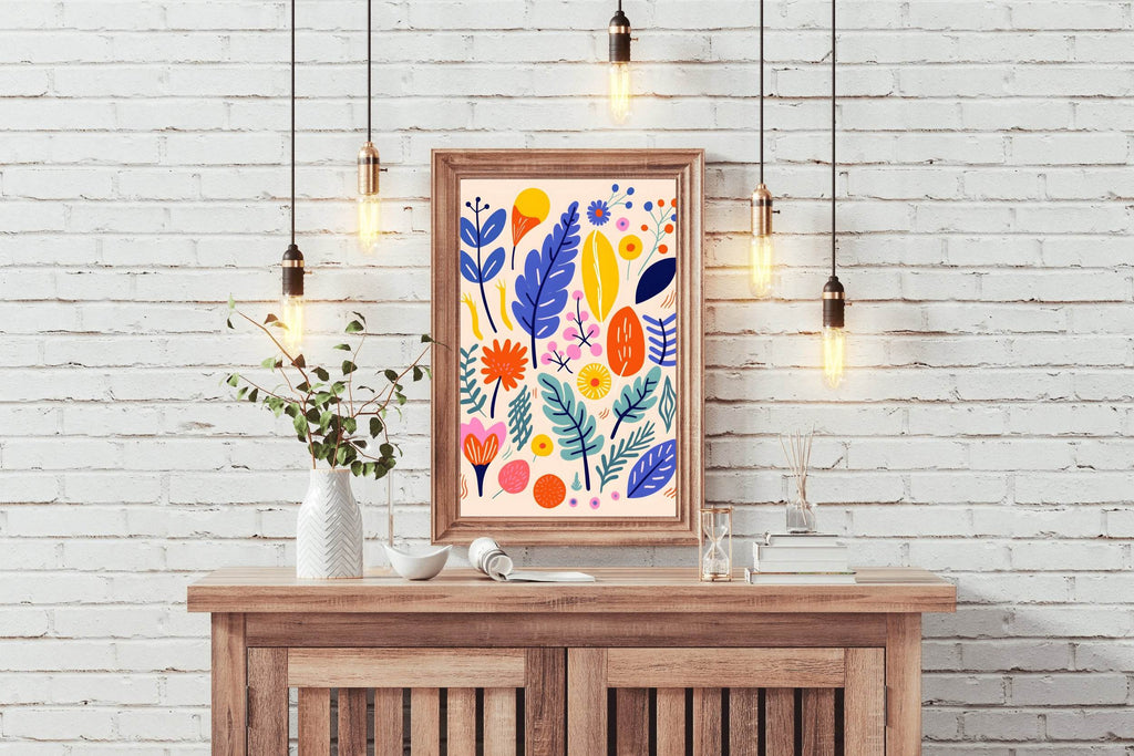 Colorful Leaves of Forest Fern Wall Art - beink online art store