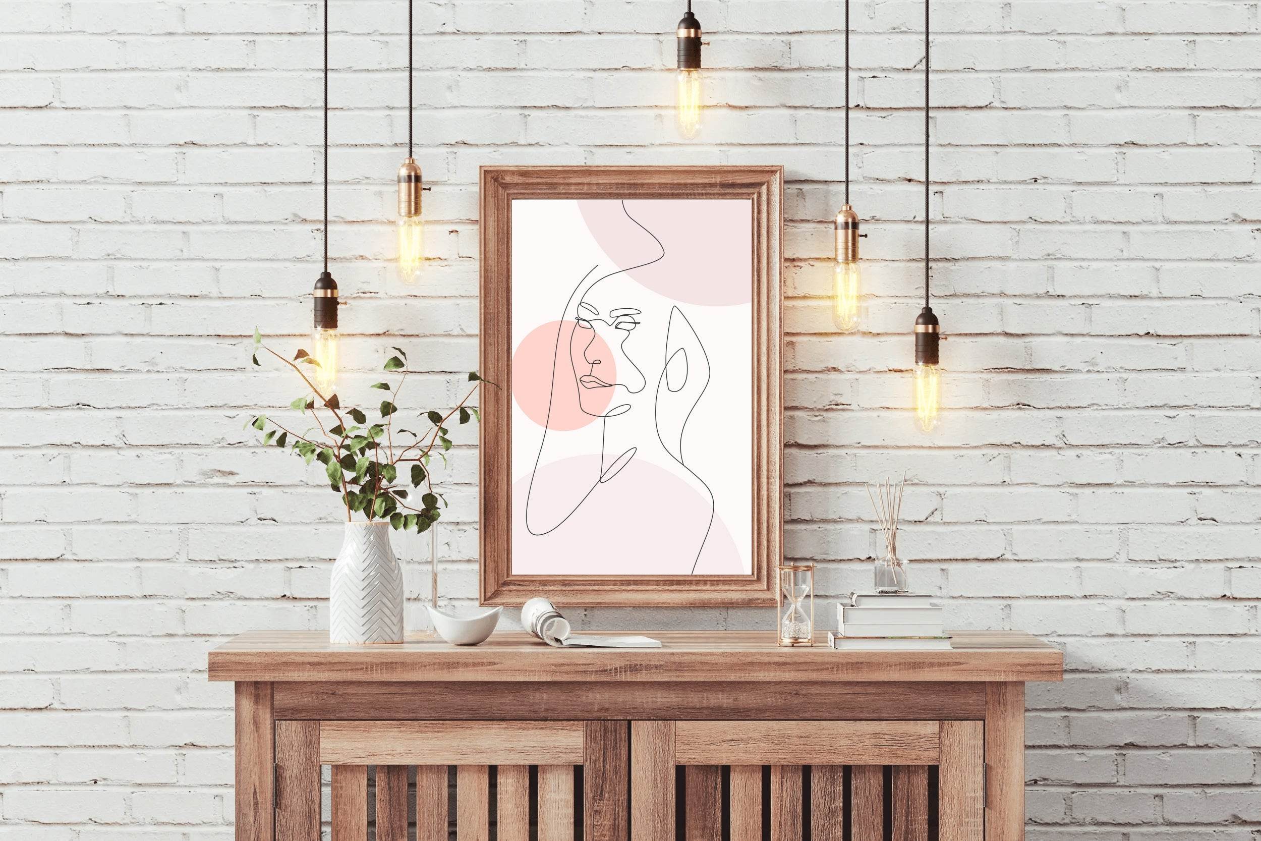 Sad Woman's Face Wall Art - beink online art store