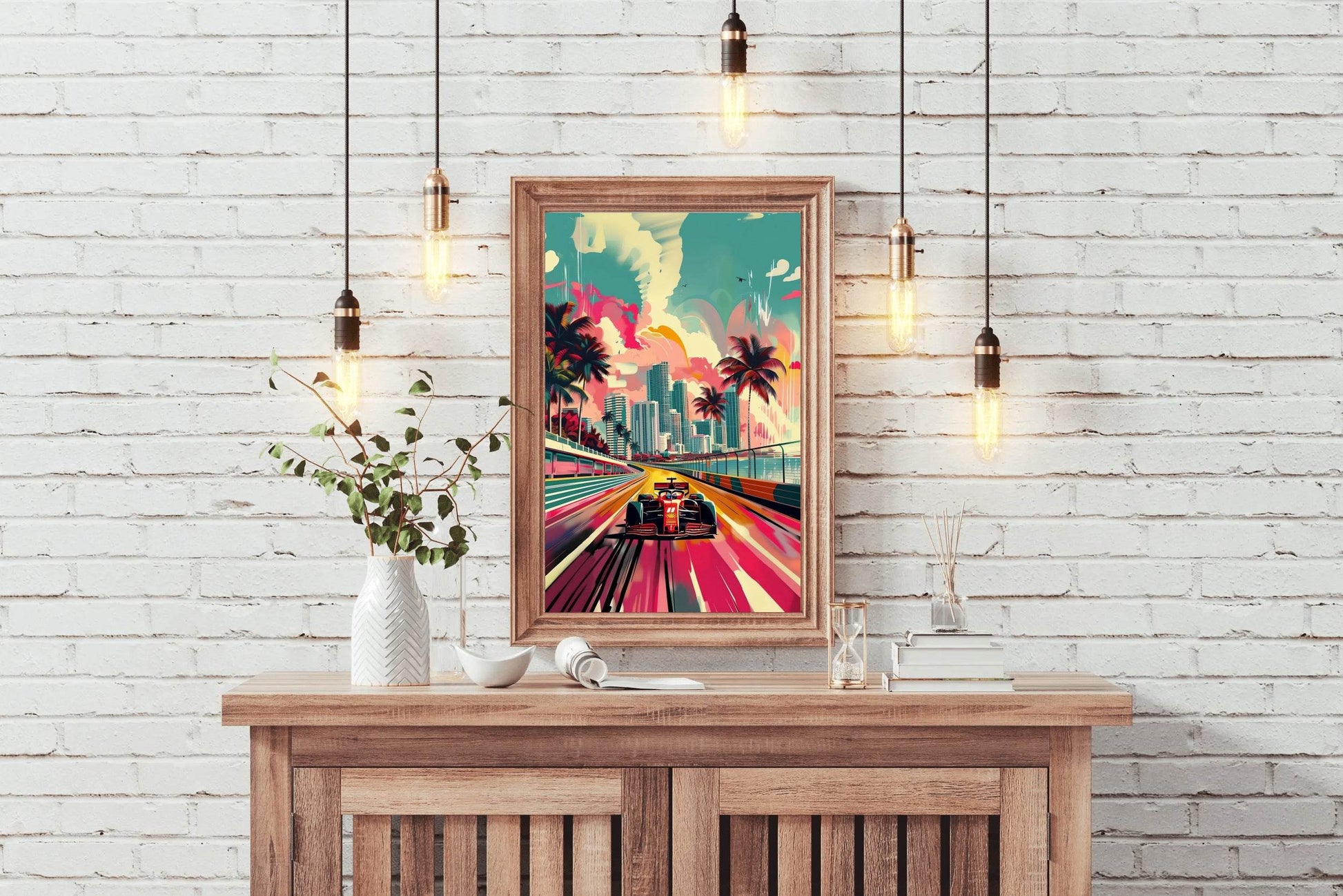 Formula 1 Watercolor Painting Wall Art - beink online art store