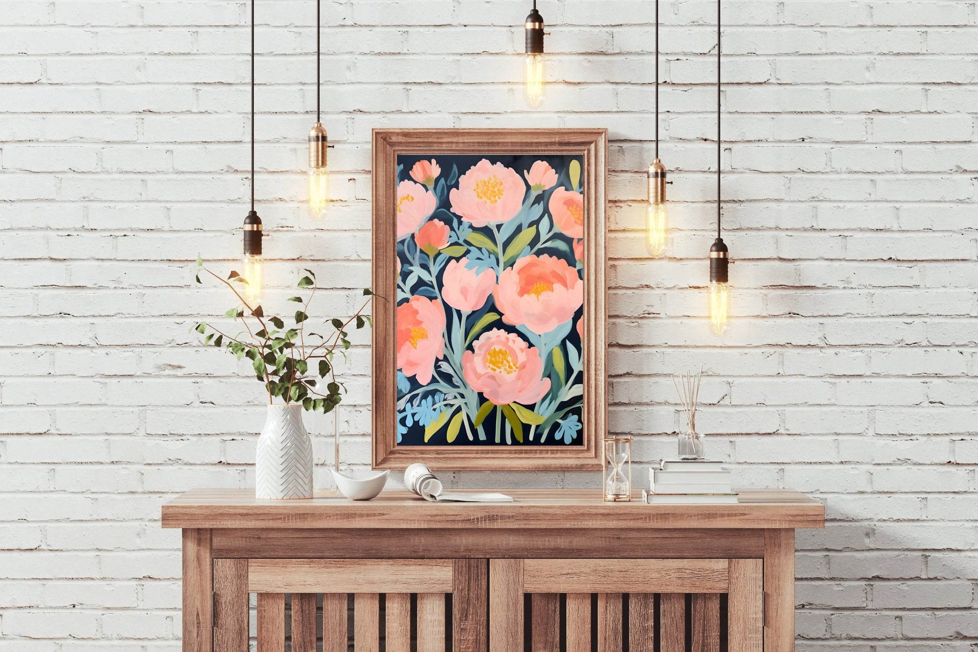 Drawing of Floral Pattern Wall Art - beink online art store