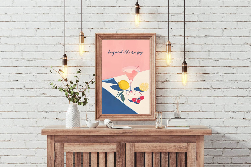 Lemon Espresso Cocktail Wall Art - beink online art store