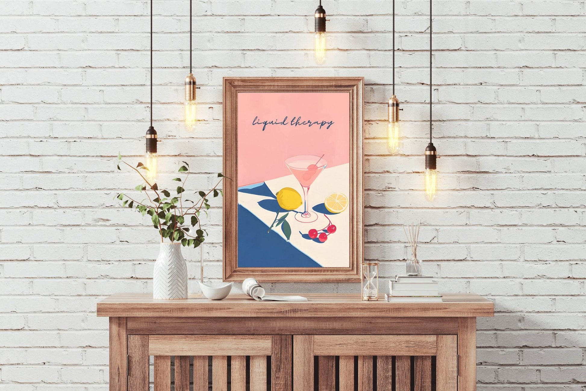 Lemon Espresso Cocktail Wall Art - beink online art store