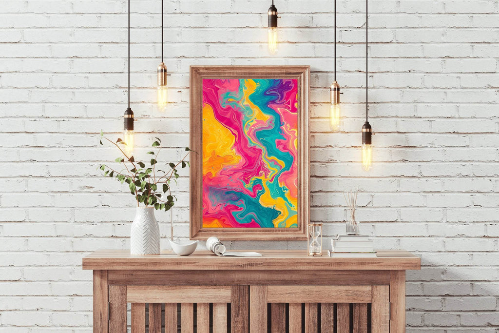 Vibrant Colorful Gradient Design Digital Art - beink online art store