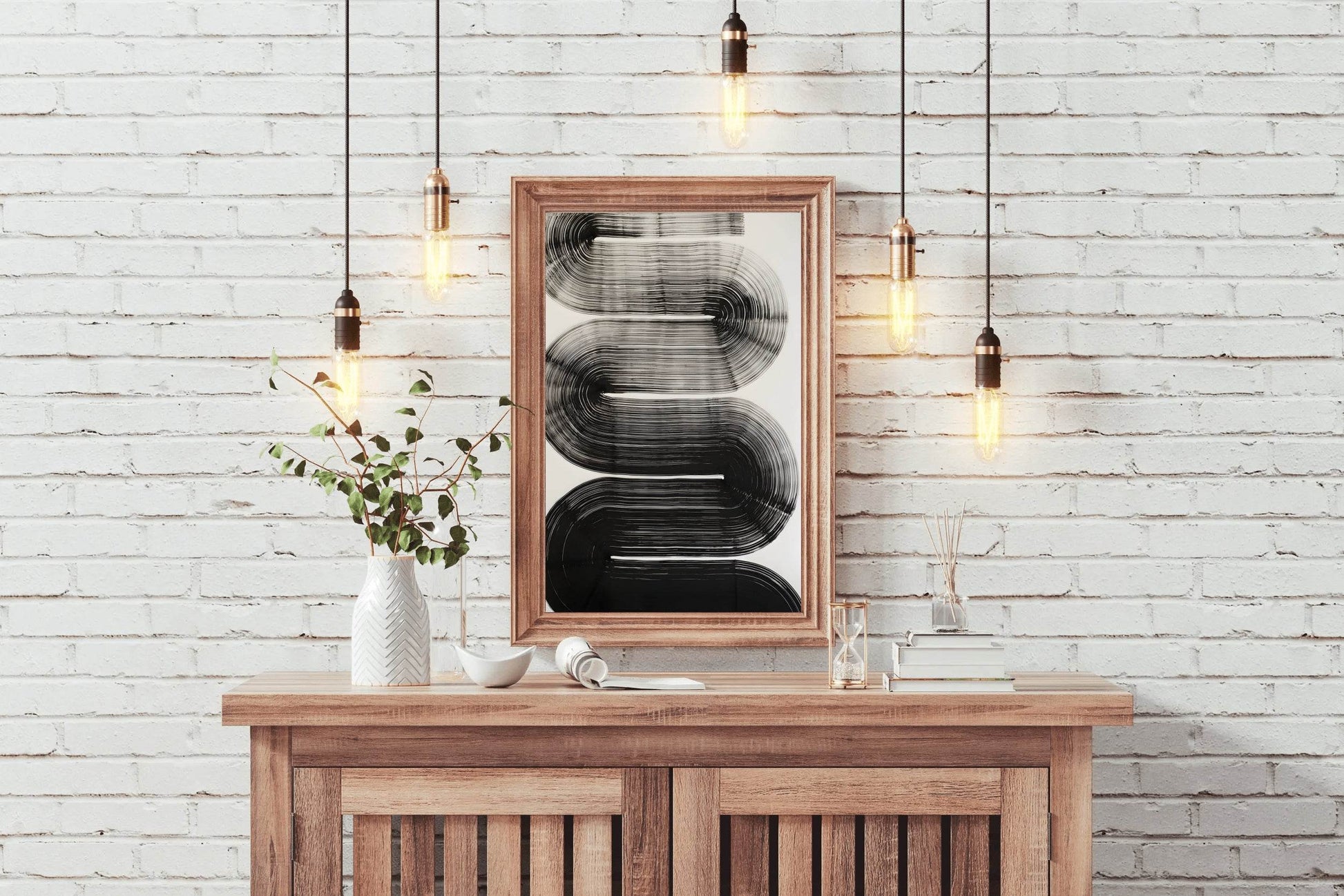 Black and White Pattern Modern Wall Art - beink online art store