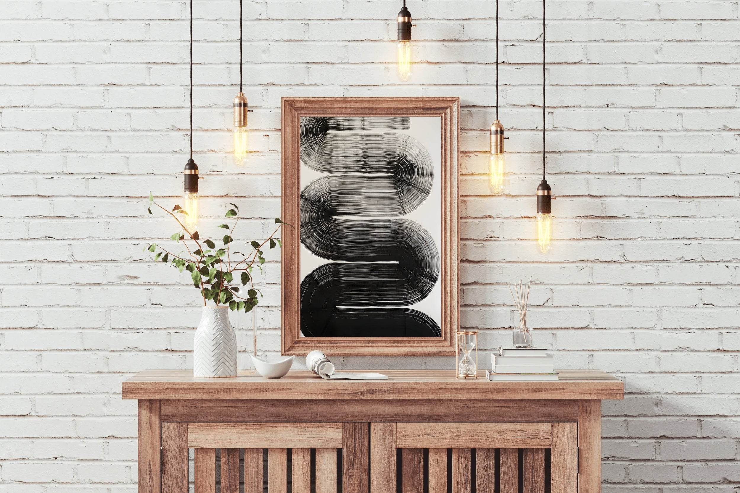 Black and White Pattern Modern Wall Art - beink online art store