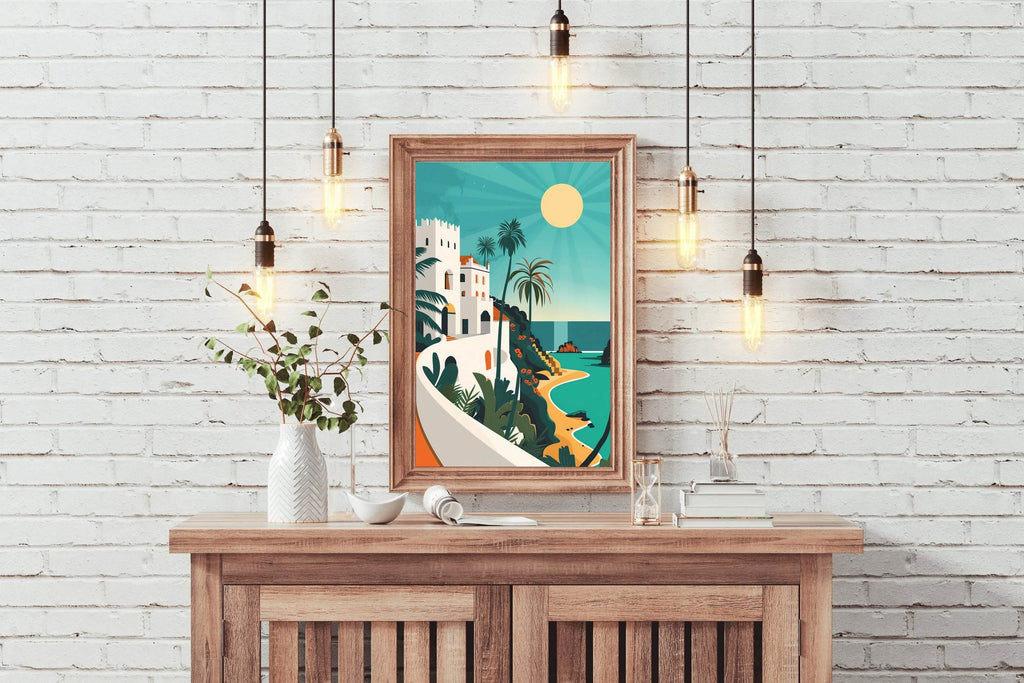 Mediterranean Coast Painting Wall Art - beink online art store