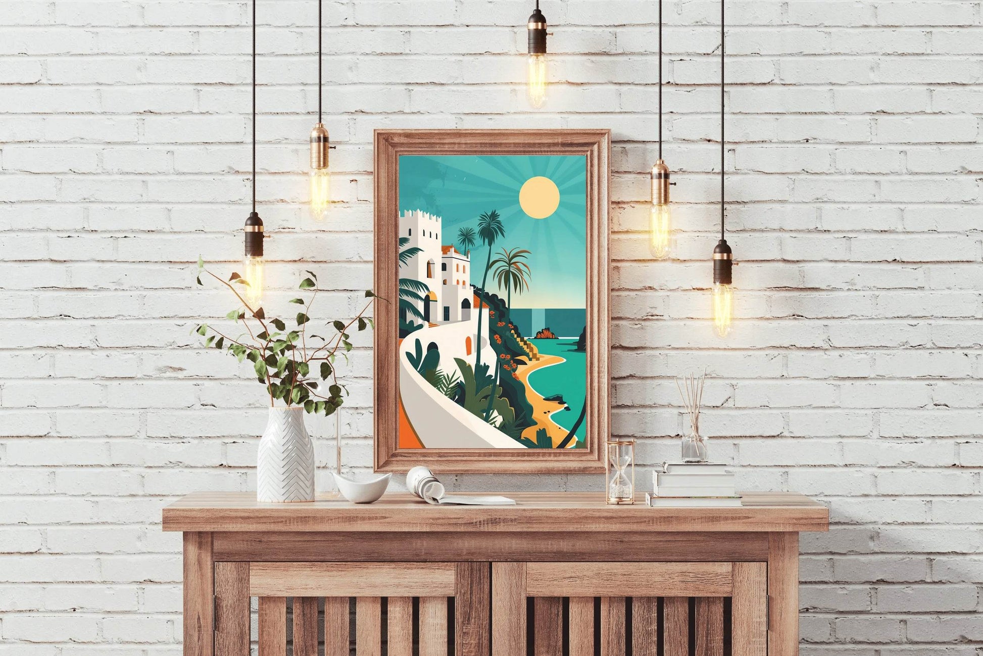 Mediterranean Coast Painting Wall Art - beink online art store