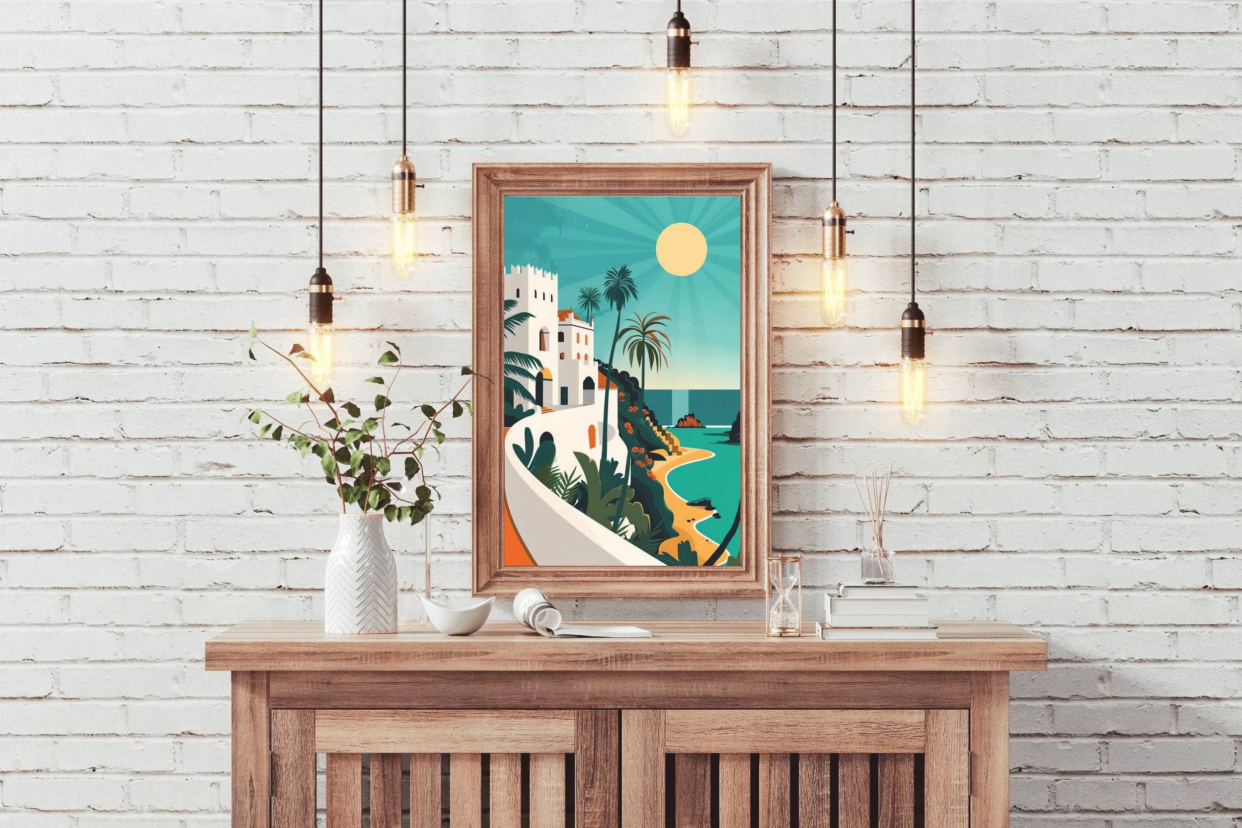 Mediterranean Coast Painting Wall Art - beink online art store