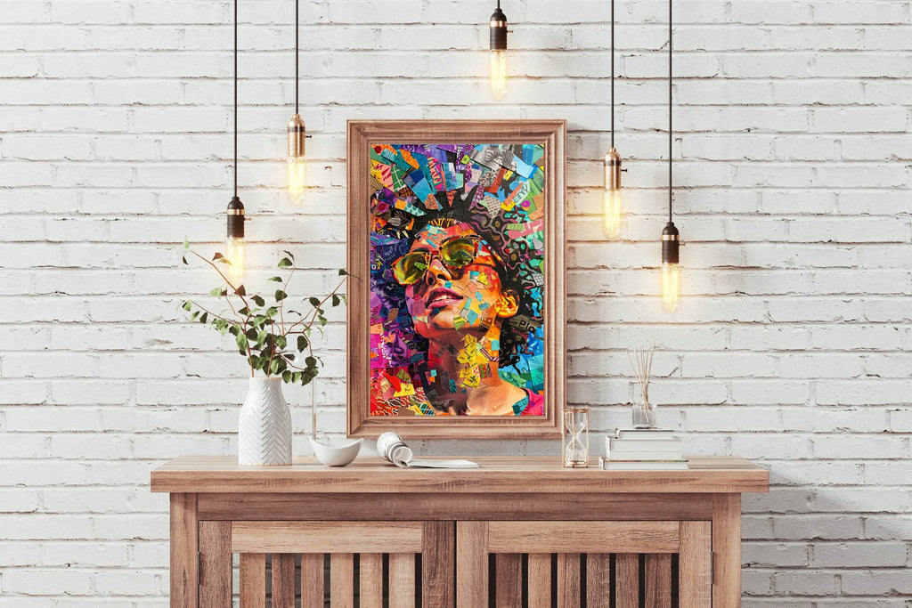 Autism Colorful Female Face Digital Art - beink online art store