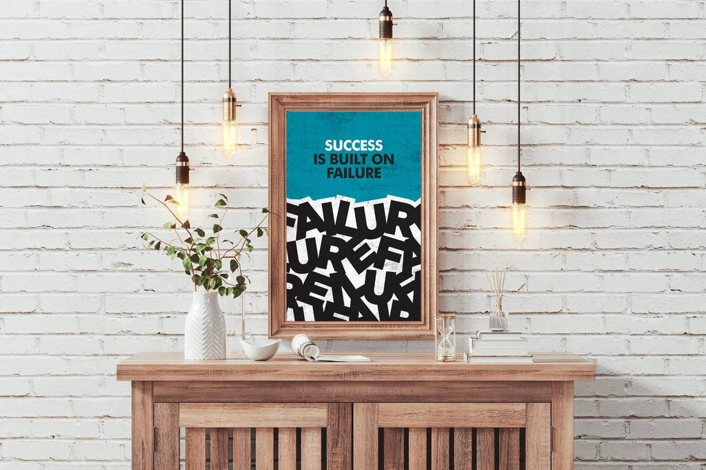 Success Motivational Quote Wall Art - beink online art store