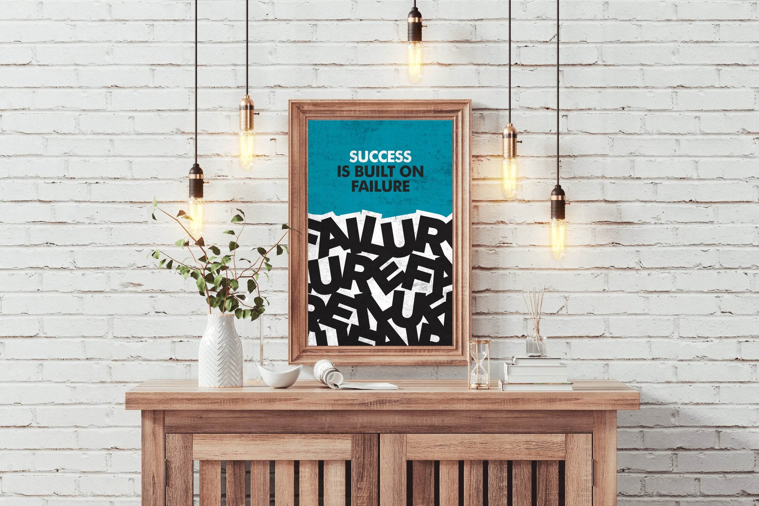 Success Motivational Quote Wall Art - beink online art store