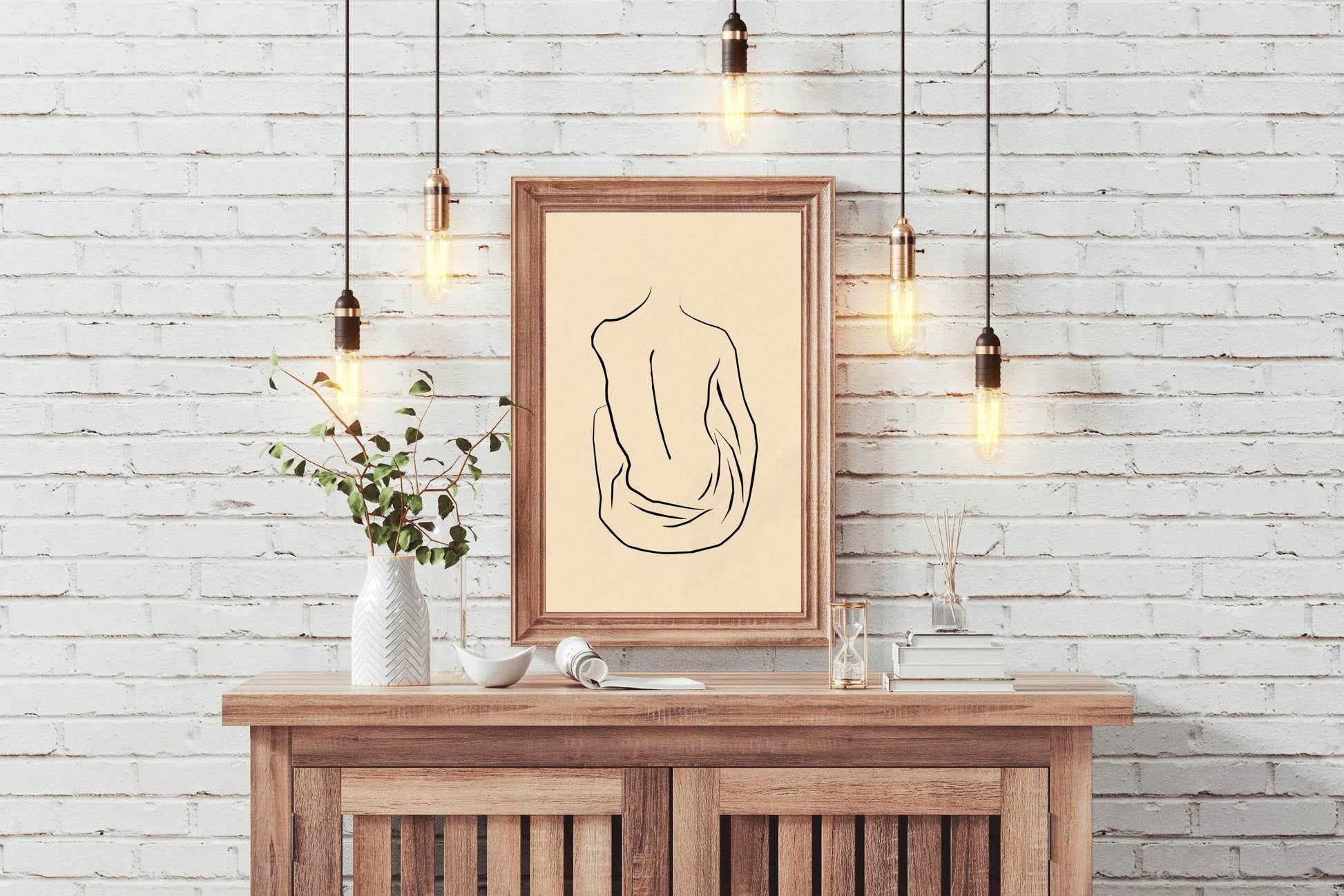 Drawing of A Woman Waist Wall Art - beink online art store