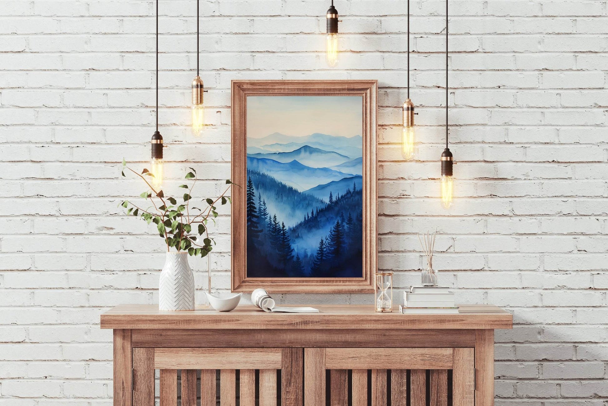 Misty Blue Mountains Wall Art - beink online art store