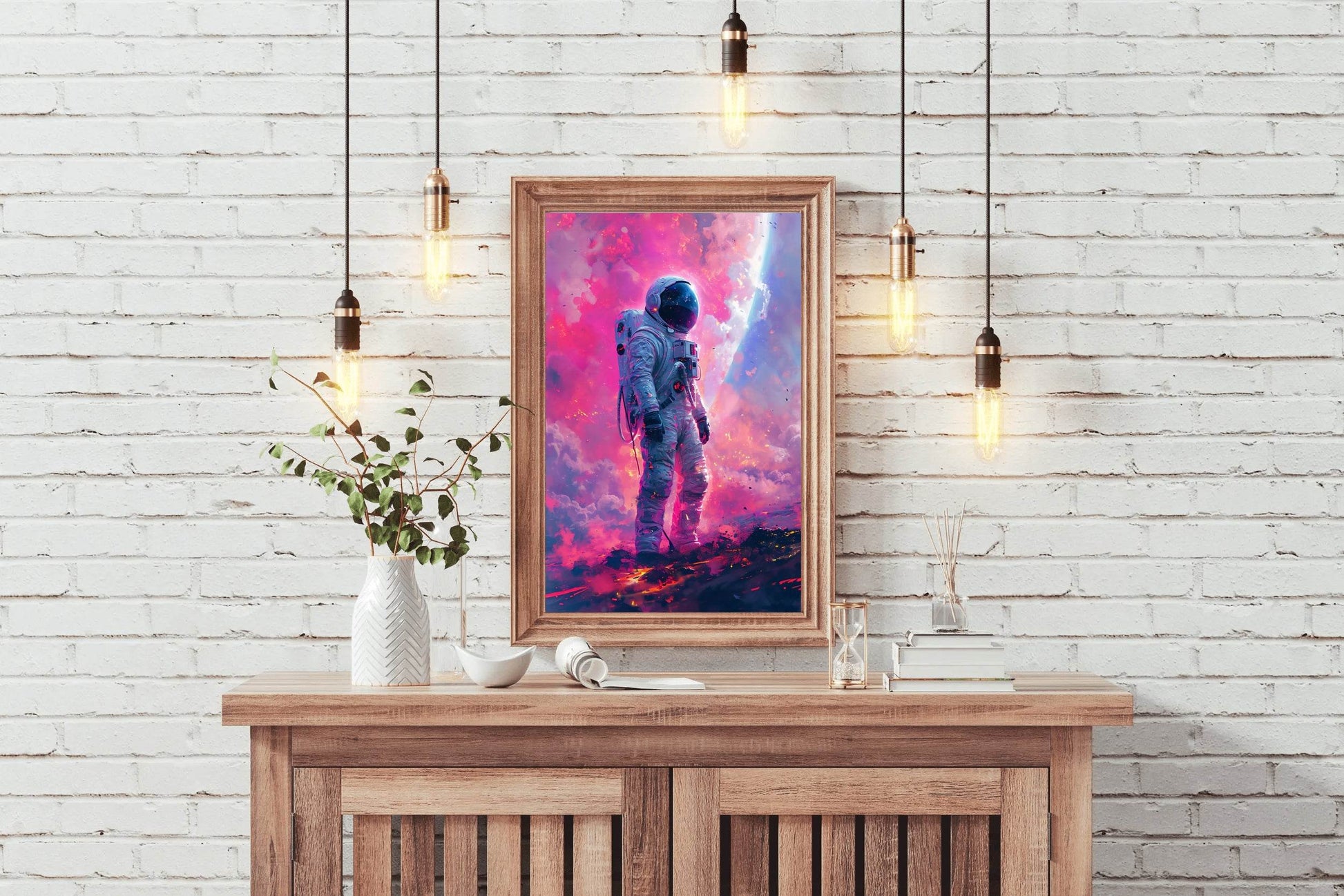 An astronaut in the space wall art - beink online art store