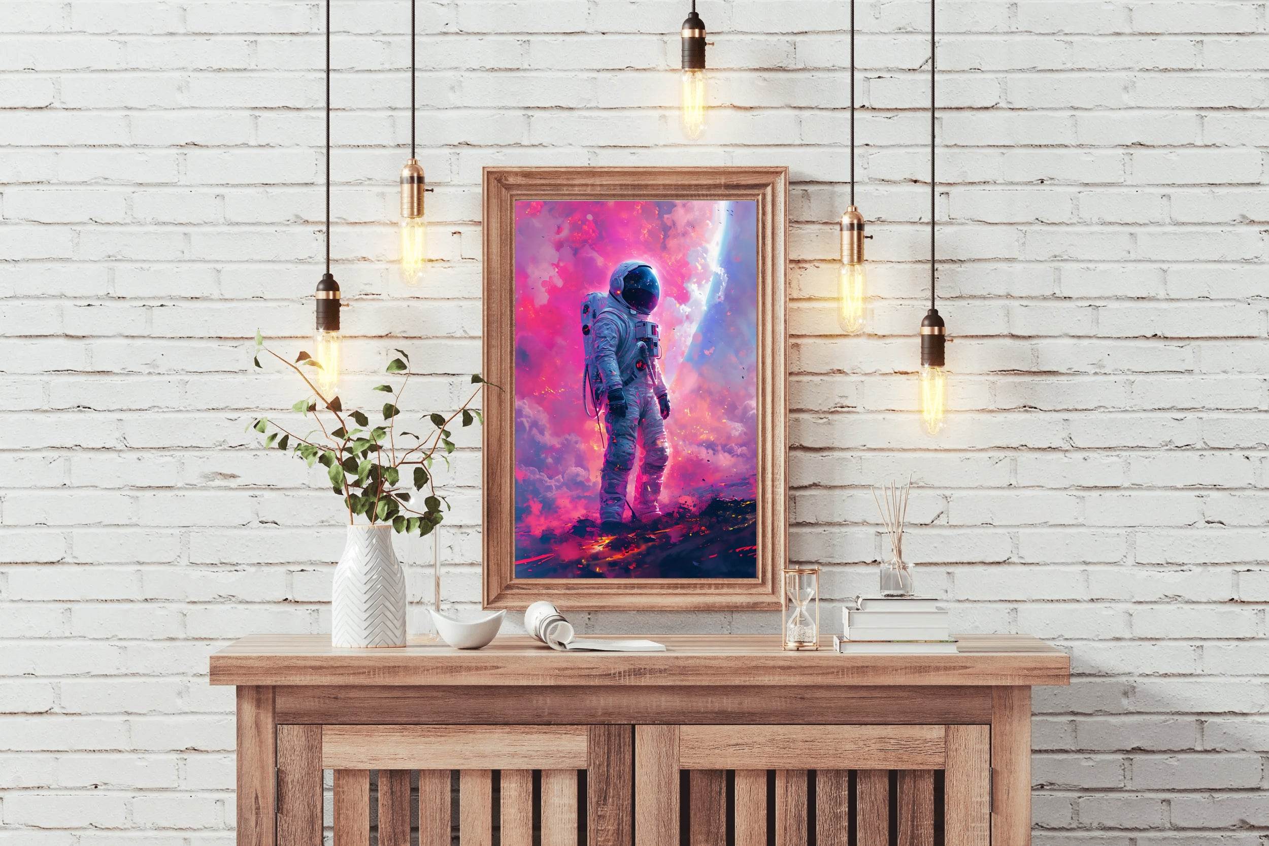 An astronaut in the space wall art - beink online art store