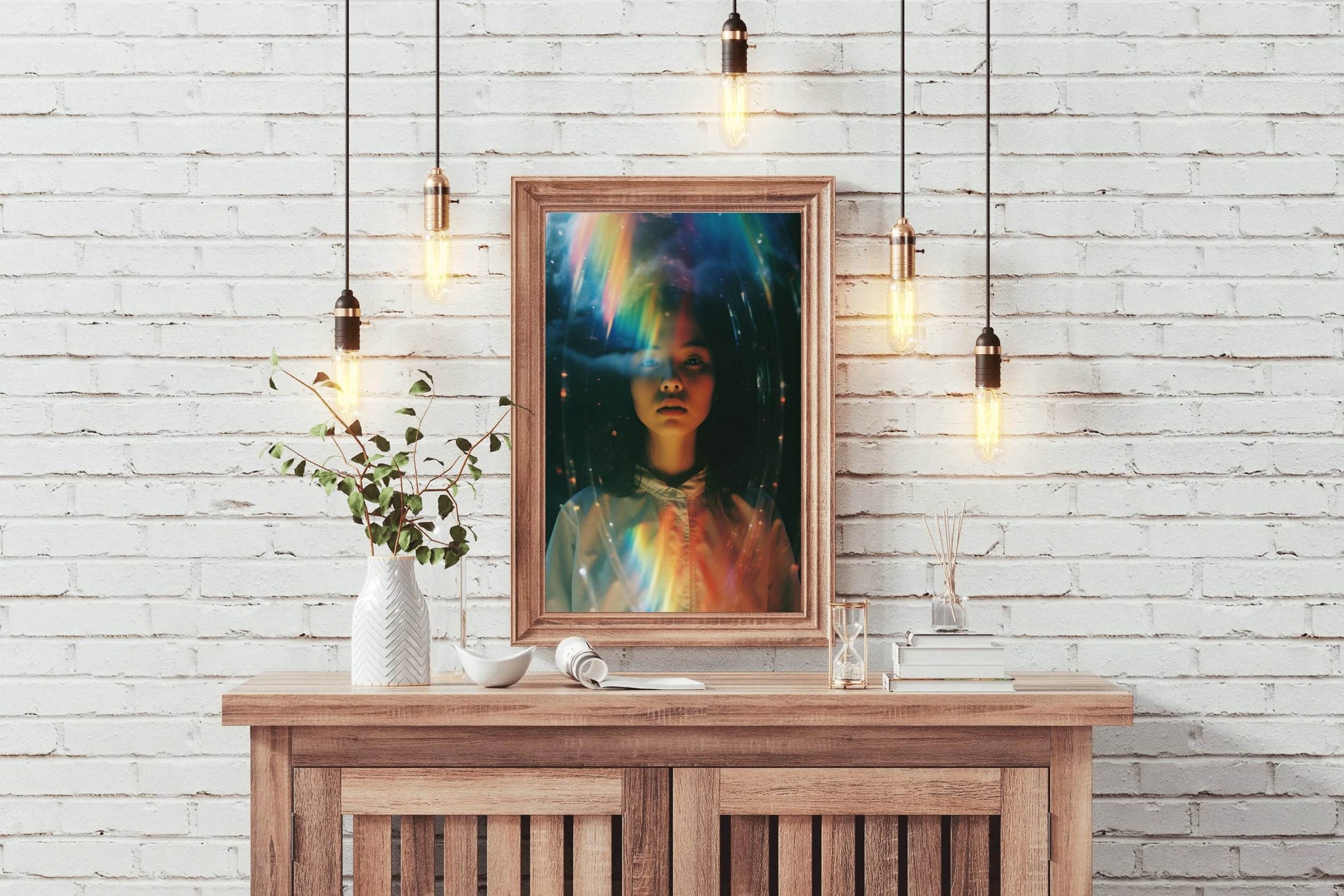 Colored Halos in The Mirror Wall Art - beink online art store