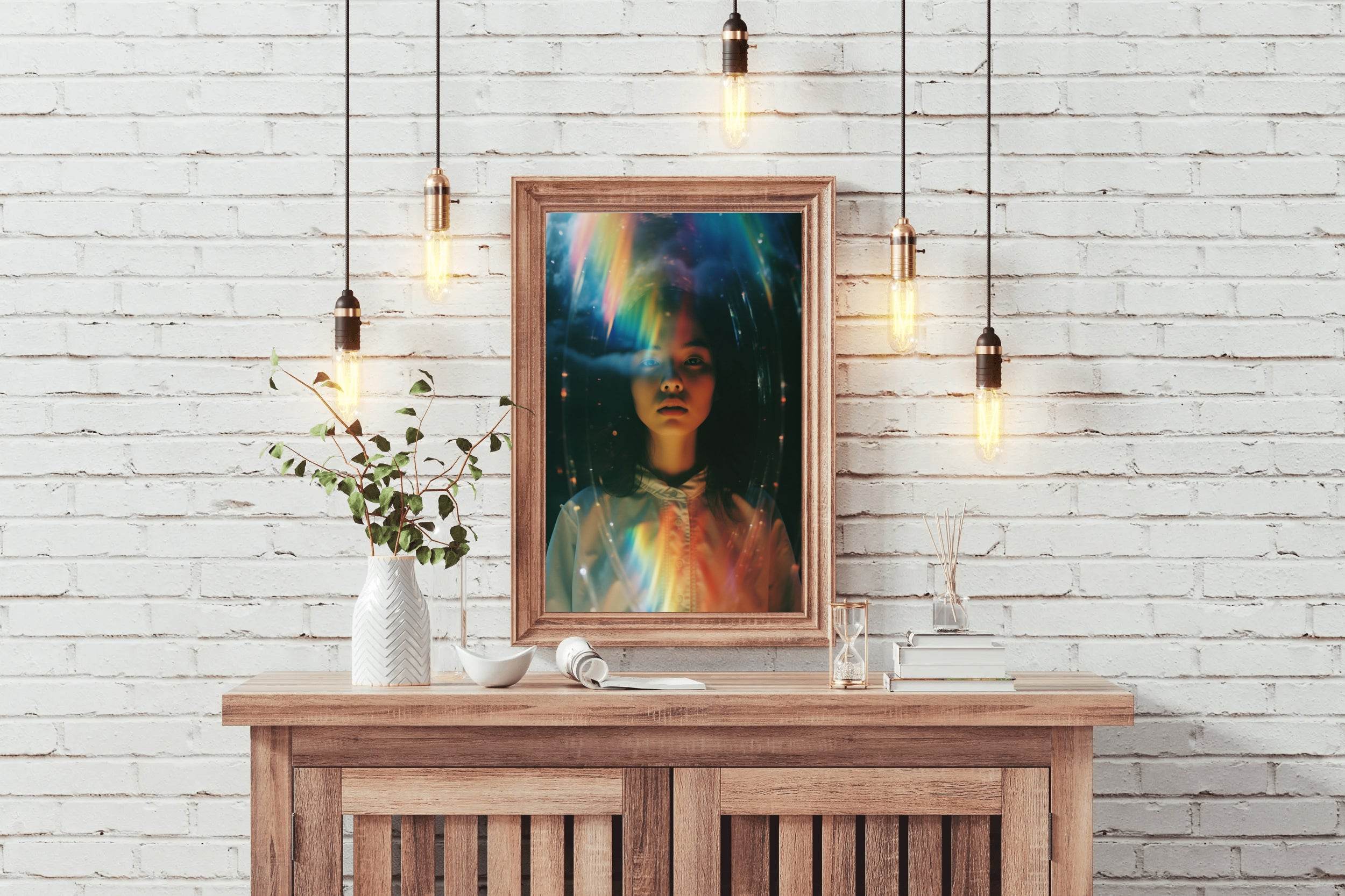 Colored Halos in The Mirror Wall Art - beink online art store