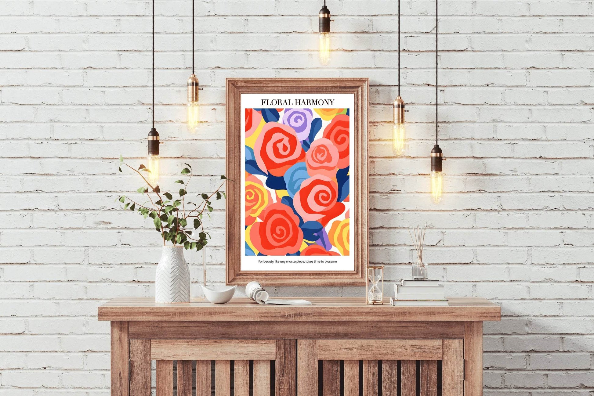 Painting Of Red Roses Wall Art - beink online art store