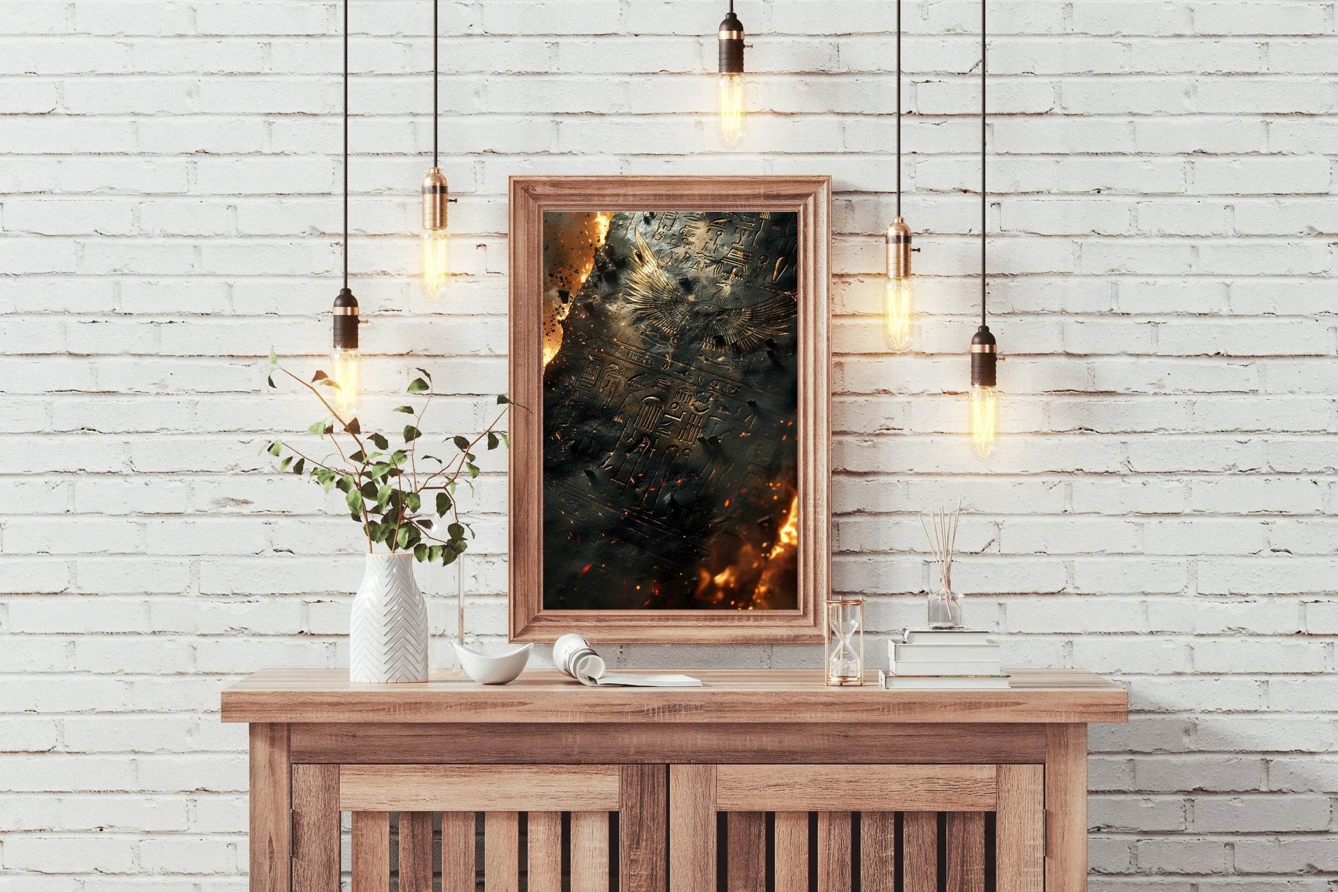 Ancient Tablet on Fire Wall Art - beink online art store