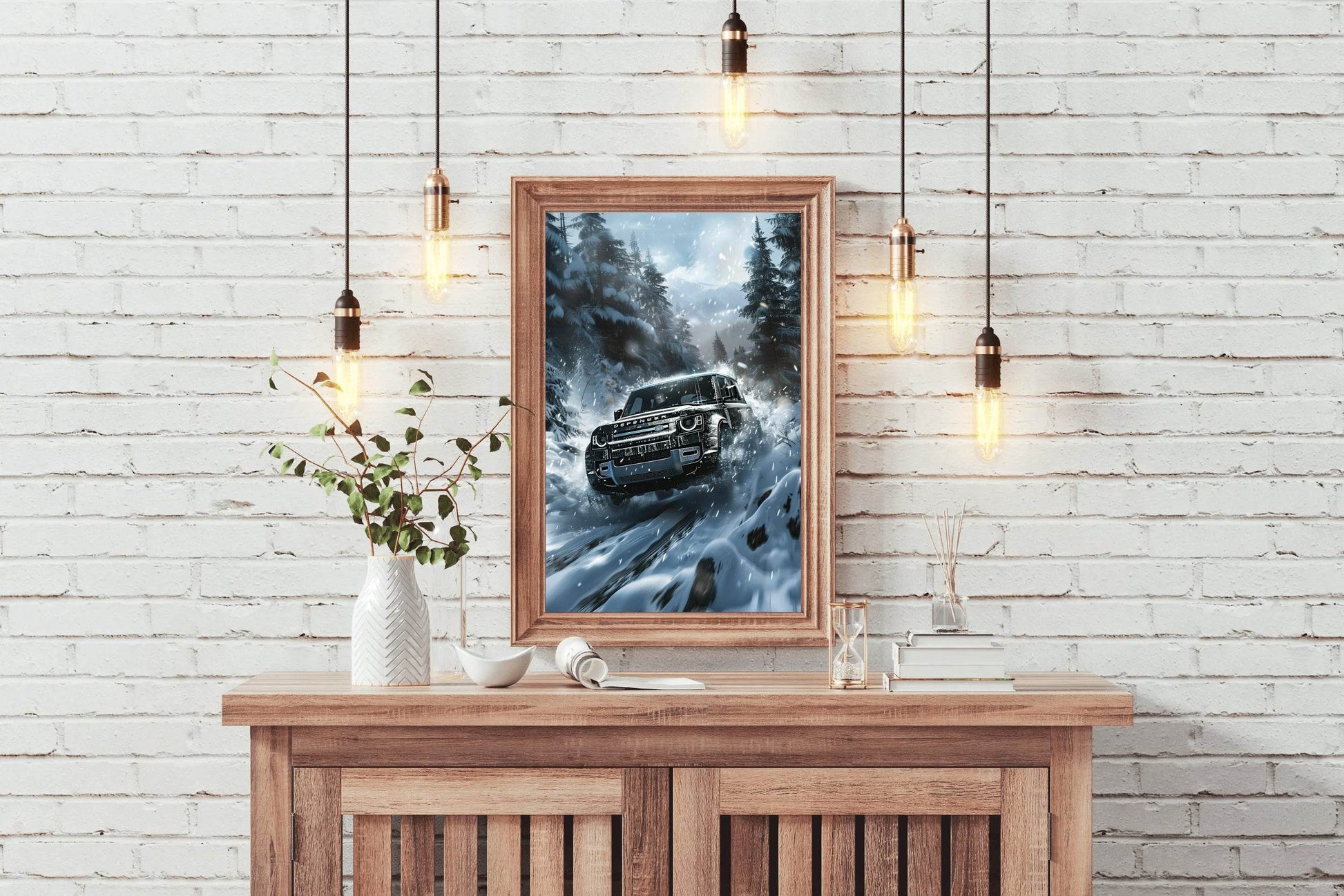 Land Rover Defender Black Wall Art - beink online art store