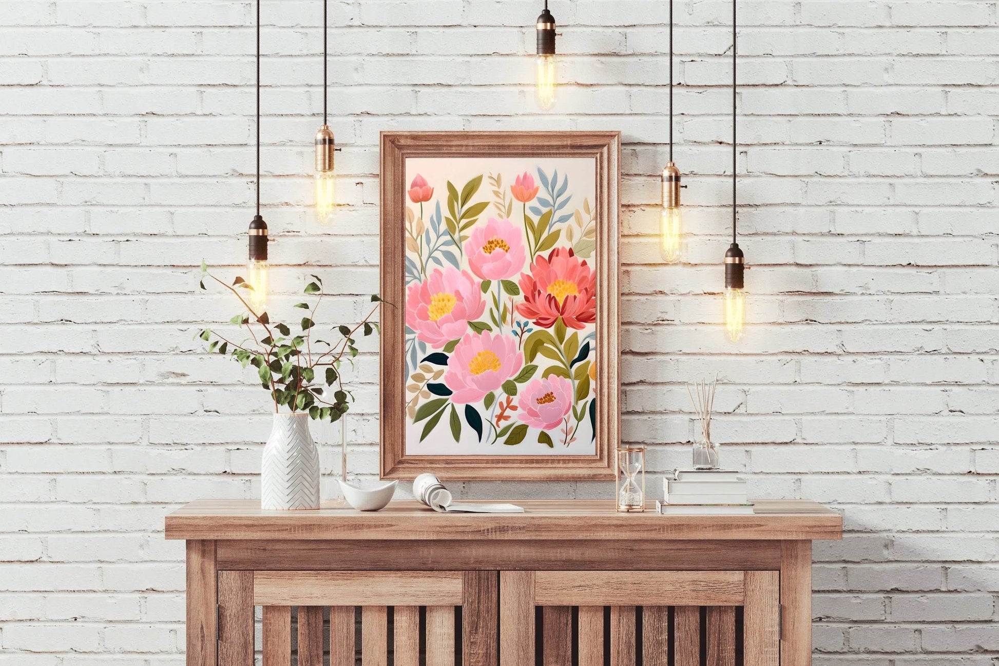 Watercolor Floral Background Wall Art - beink online art store
