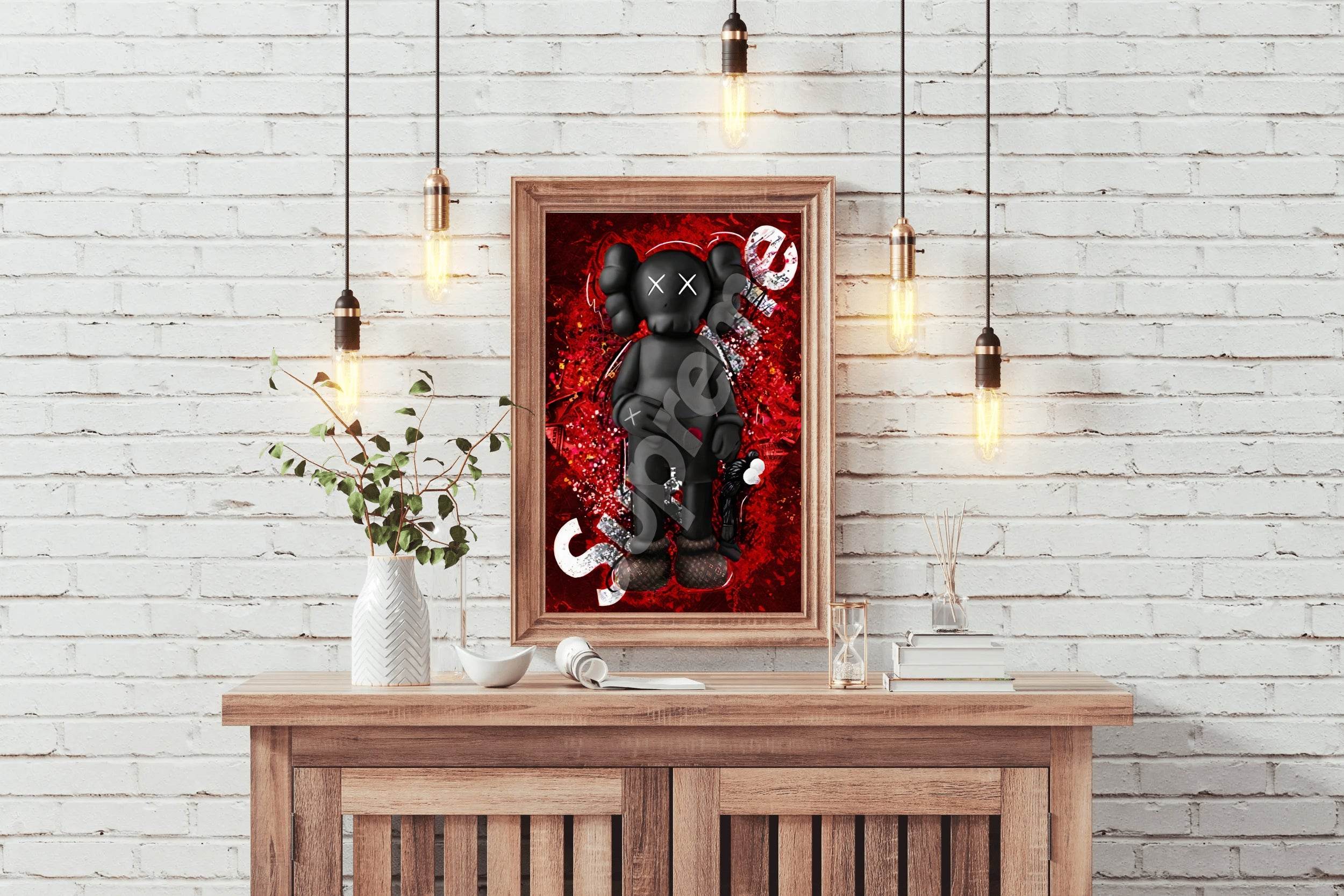 Supreme Kaws Wall Art - beink online art store