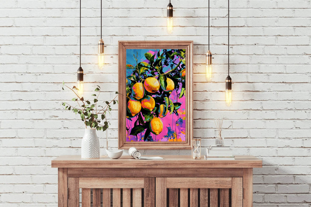 Vibrant Lemon Grove Wall Art - beink online art store