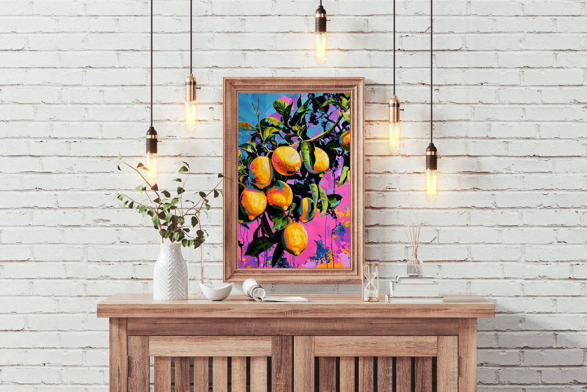 Vibrant Lemon Grove Wall Art - beink online art store