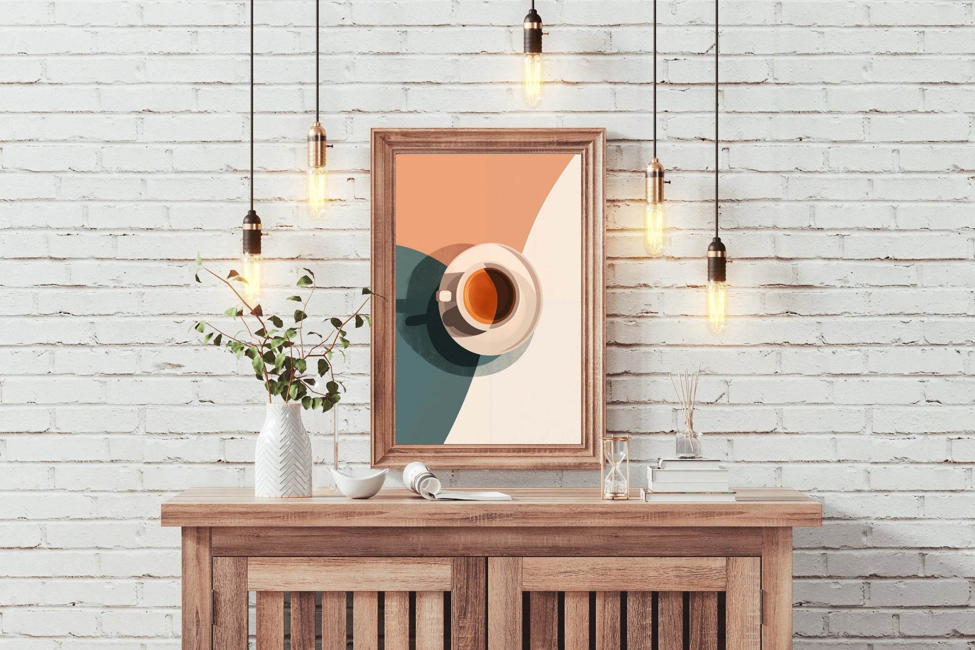 Coffee Cup Illustration Wall Art - beink online art store