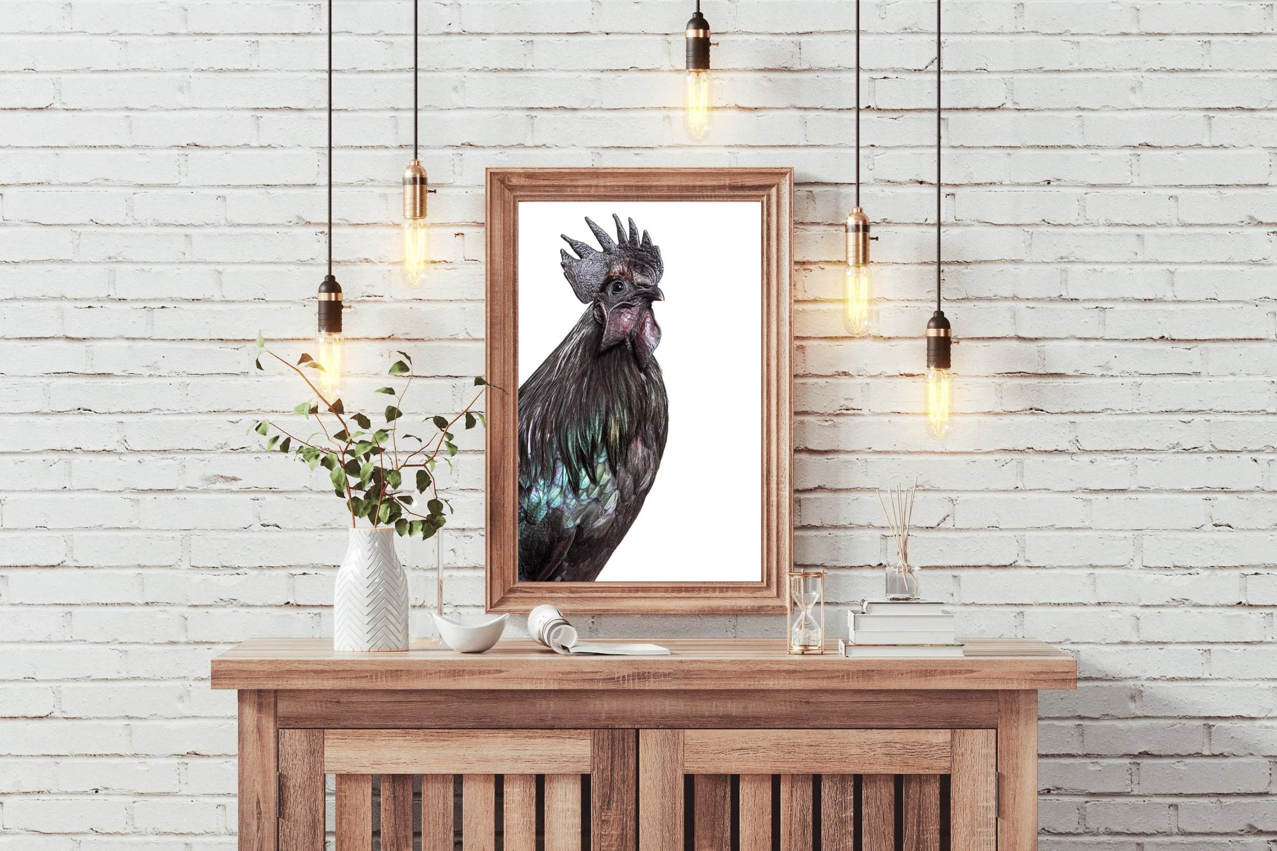 Ayam Cemani Bird Wall Art - beink online art store