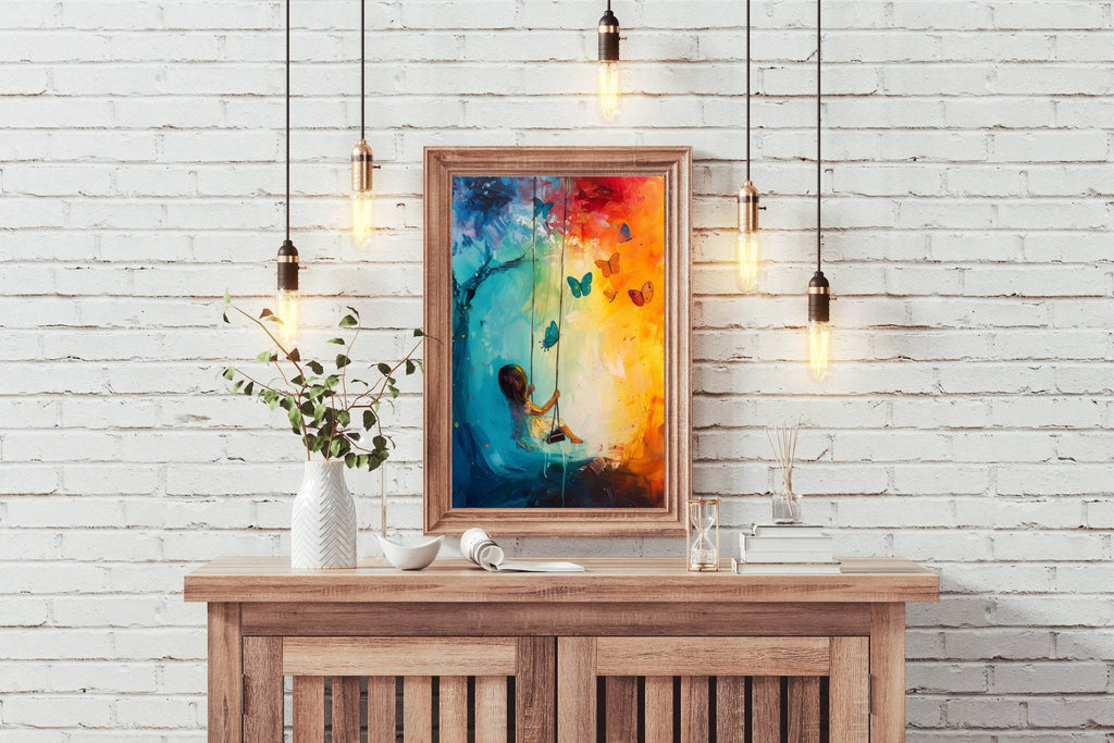 Drawing Of Anime Girl Playing Wall Art - beink online art store