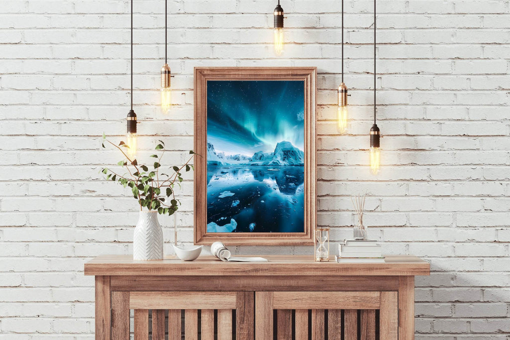 Arctic Aurora Reflection Wall Art - beink online art store